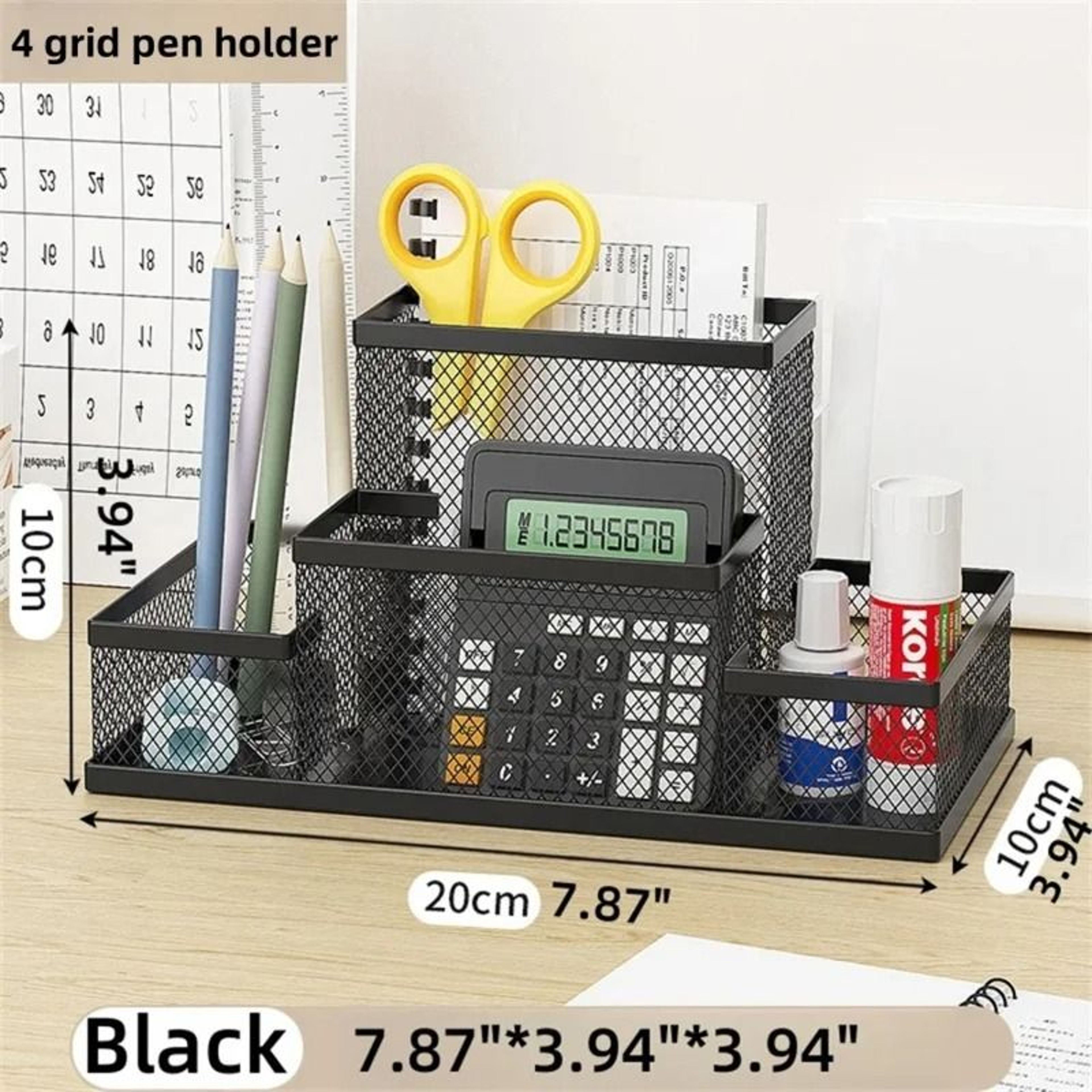 Mesh Desk Organizer With Multi Compartments For Office And Workspace Storage 1