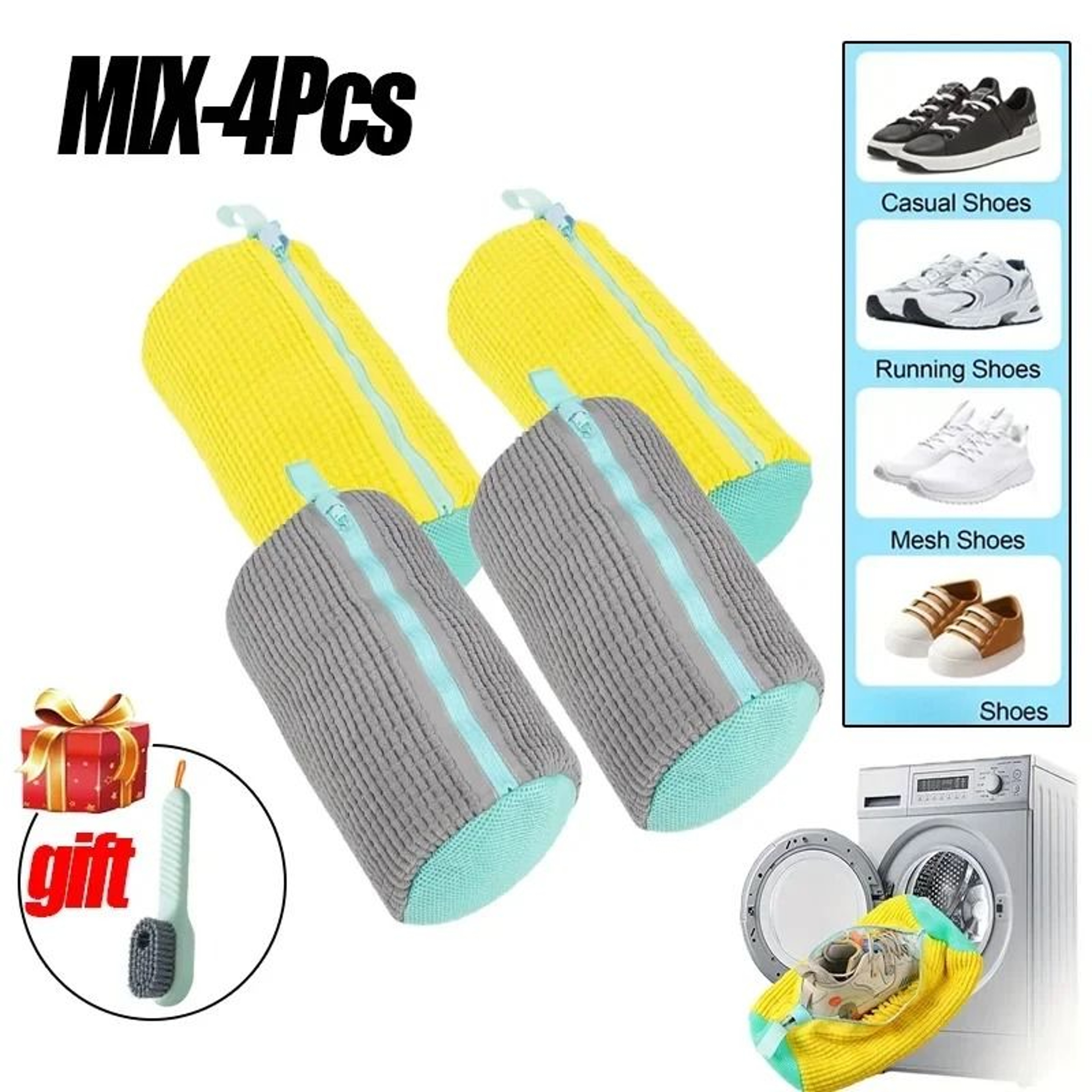 Machine Washable Shoe Laundry Bag With Soft Fiber Liner And Adjustable Strap 14