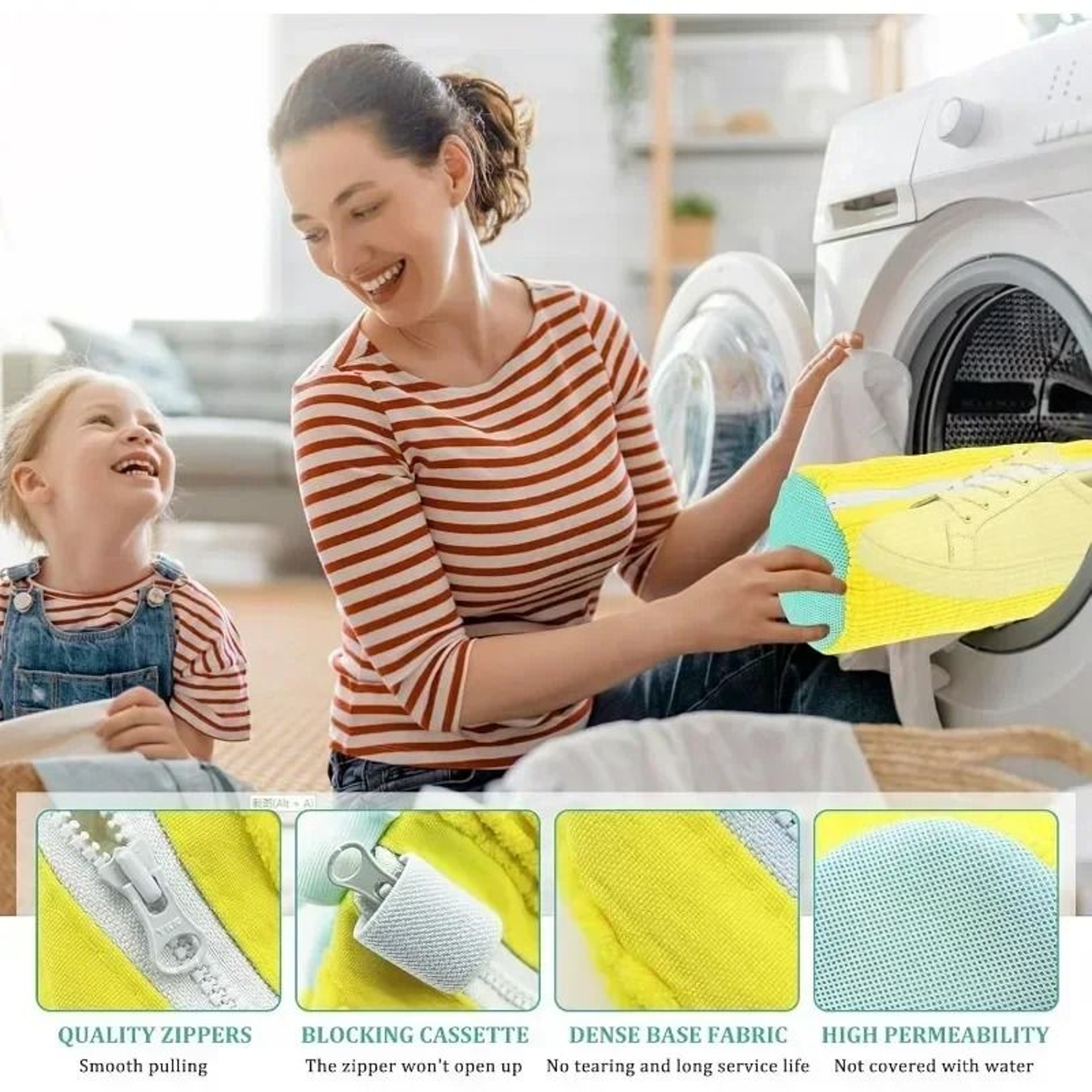 Machine Washable Shoe Laundry Bag With Soft Fiber Liner And Adjustable Strap 4