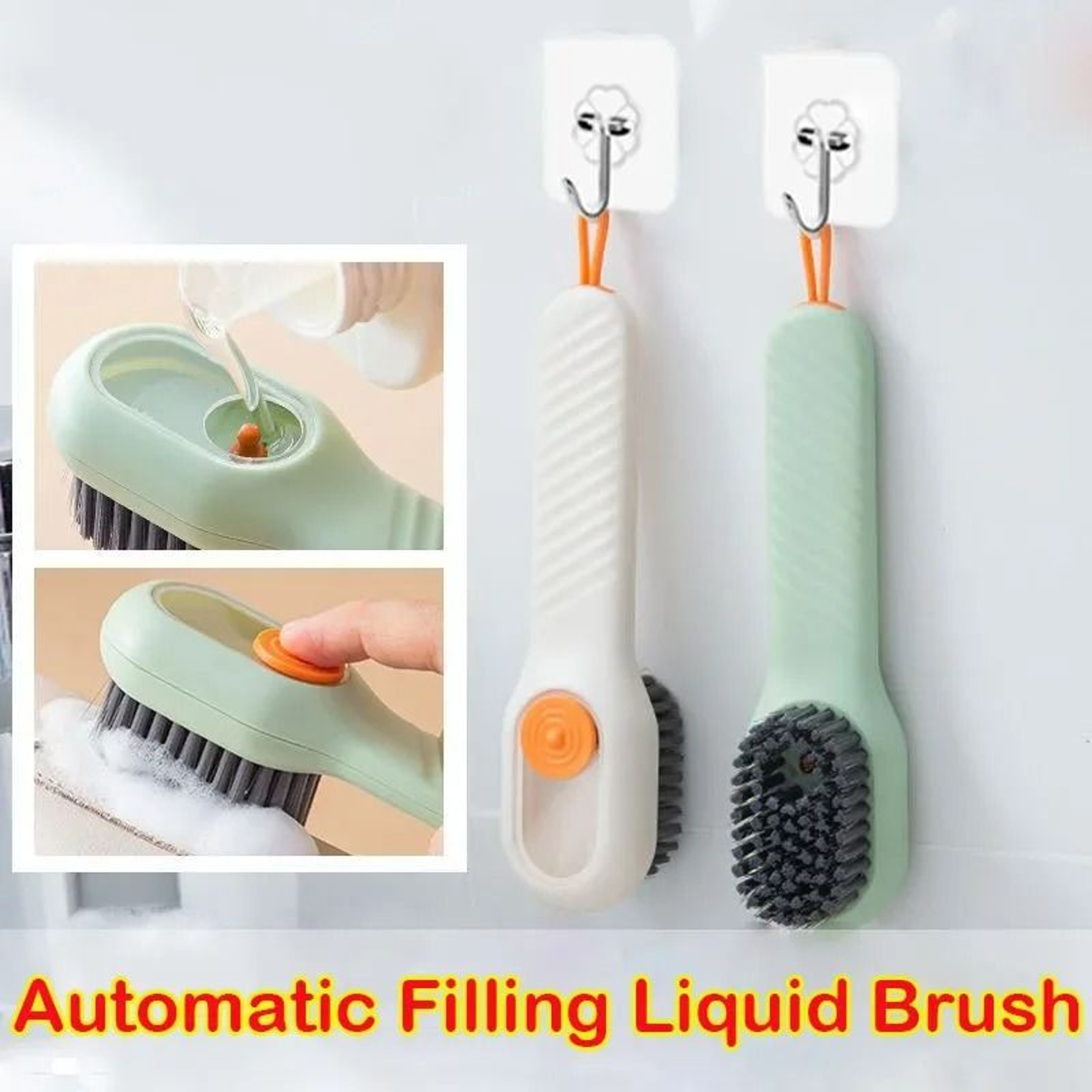 Automatic Liquid Discharge Shoe Cleaning Brush Set With Soft Bristles 1