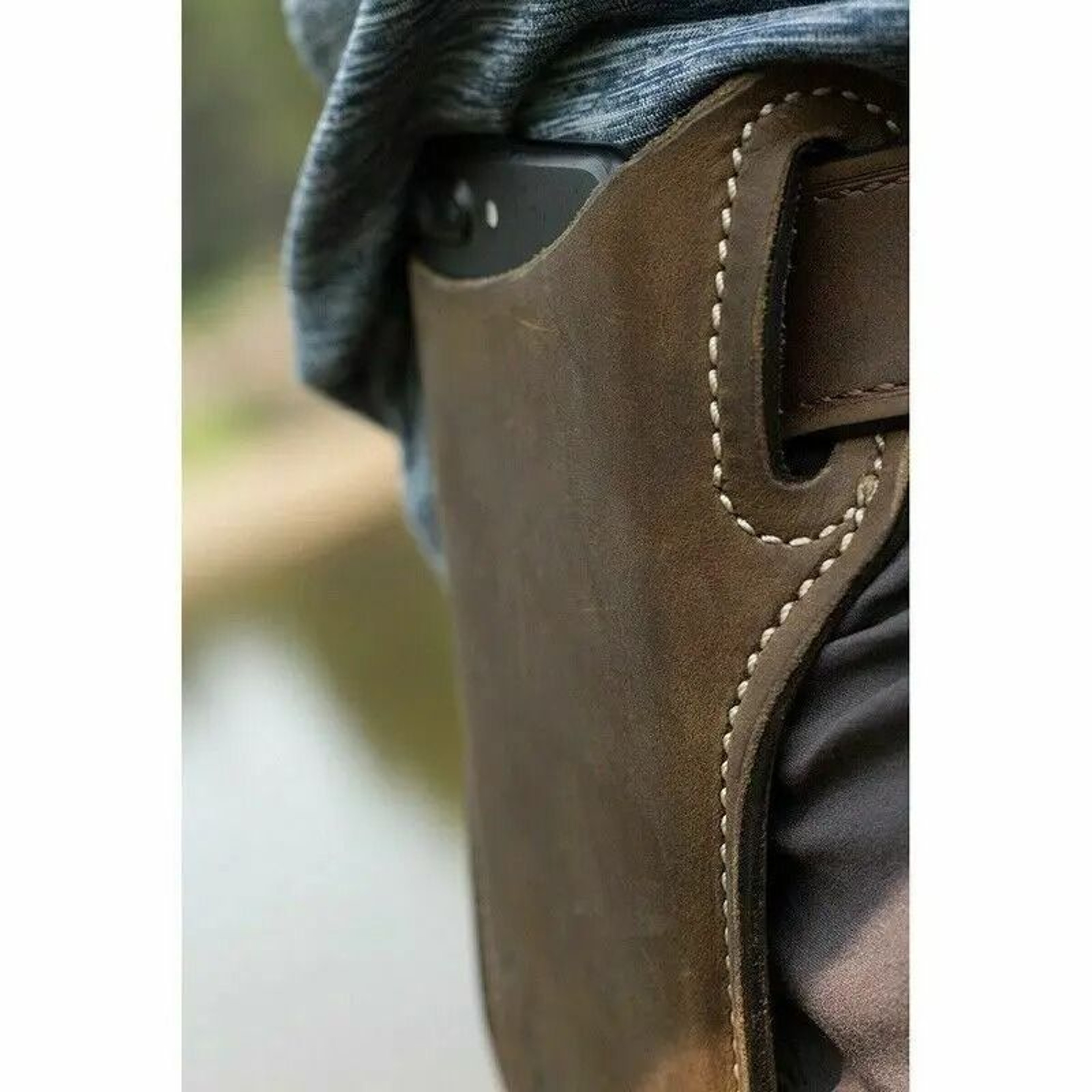 Mens PU Leather Phone Holster Waist Bag With Belt Loop For Travel And Everyday Carry 4