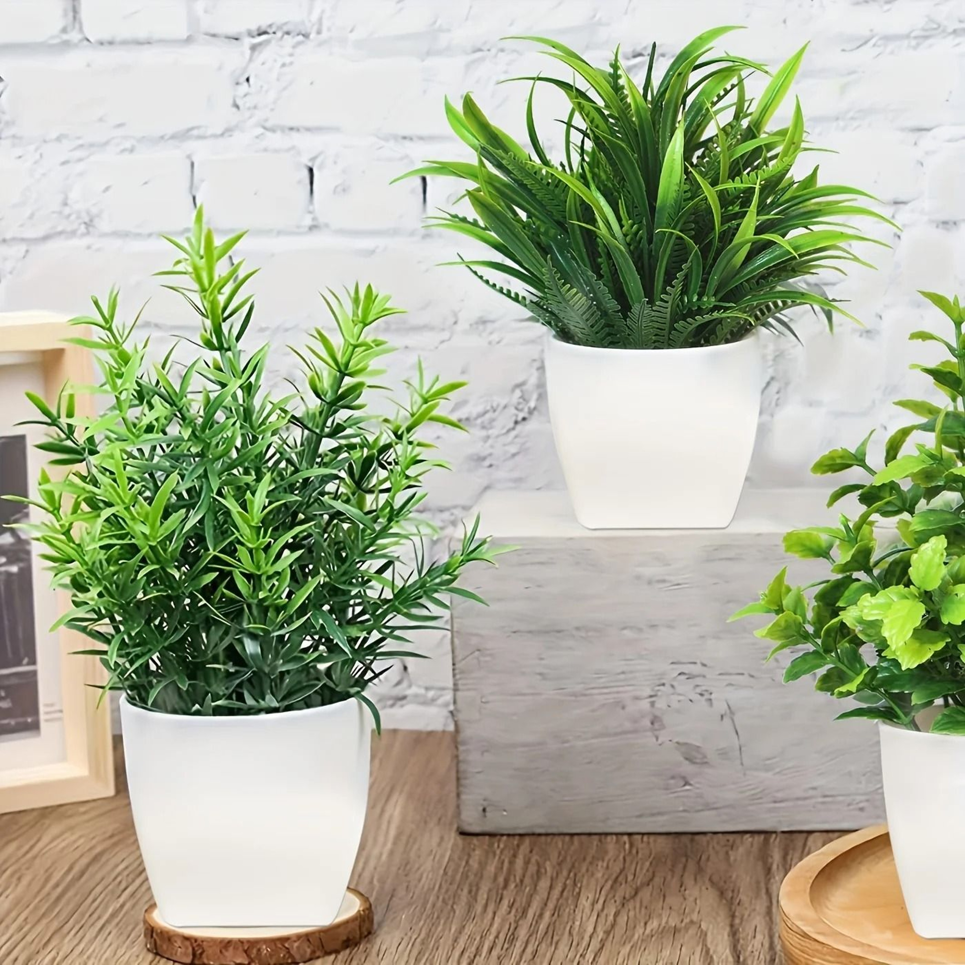 Artificial Potted Plant Desktop Home Office Shelf Decor 2
