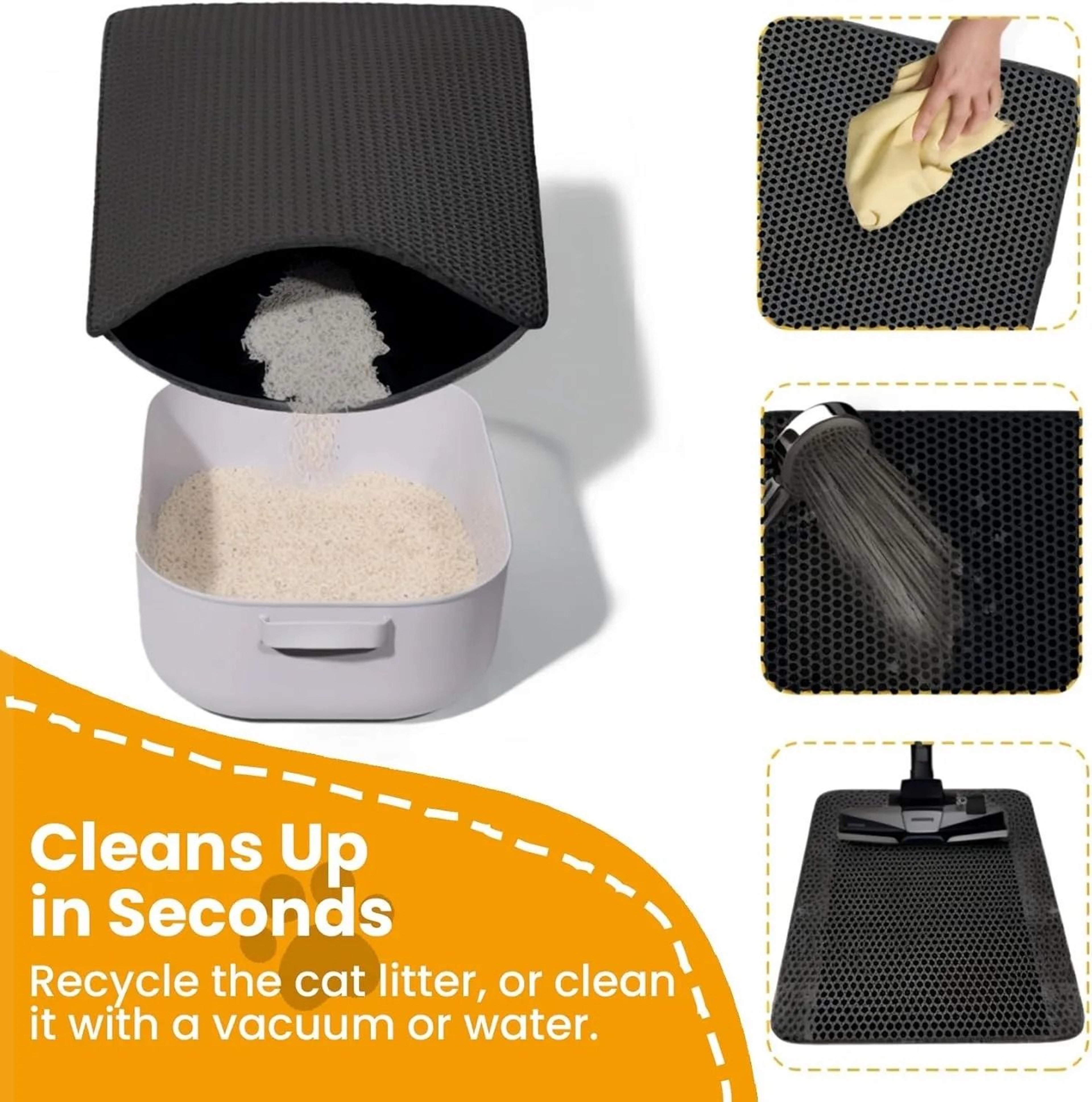Cat Litter Mat Double Layer Pet Non Slip Waterproof Litter Trap Mat 3