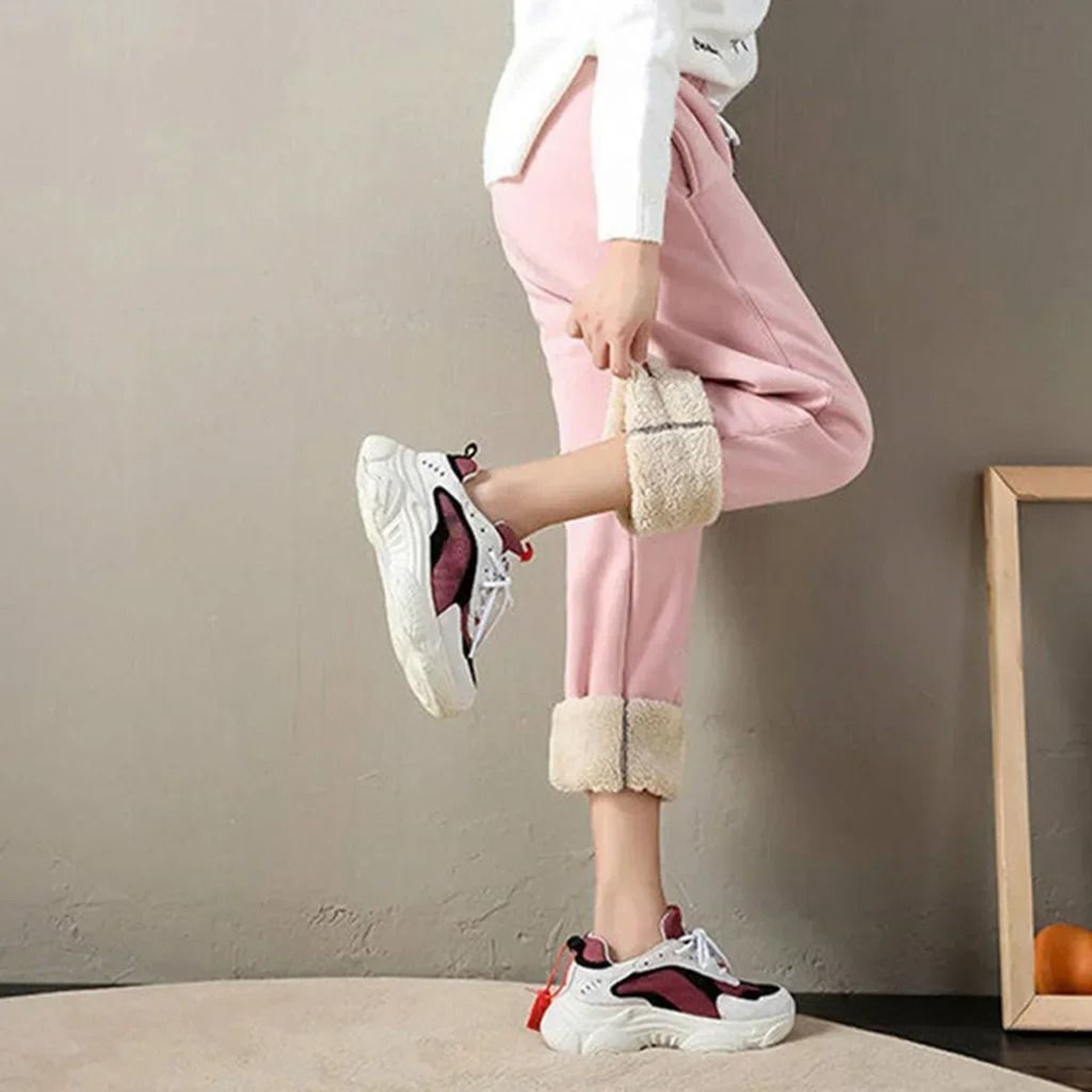 Women Winter Warm Leggings Thick Fleece Plus Size Casual Pants 2