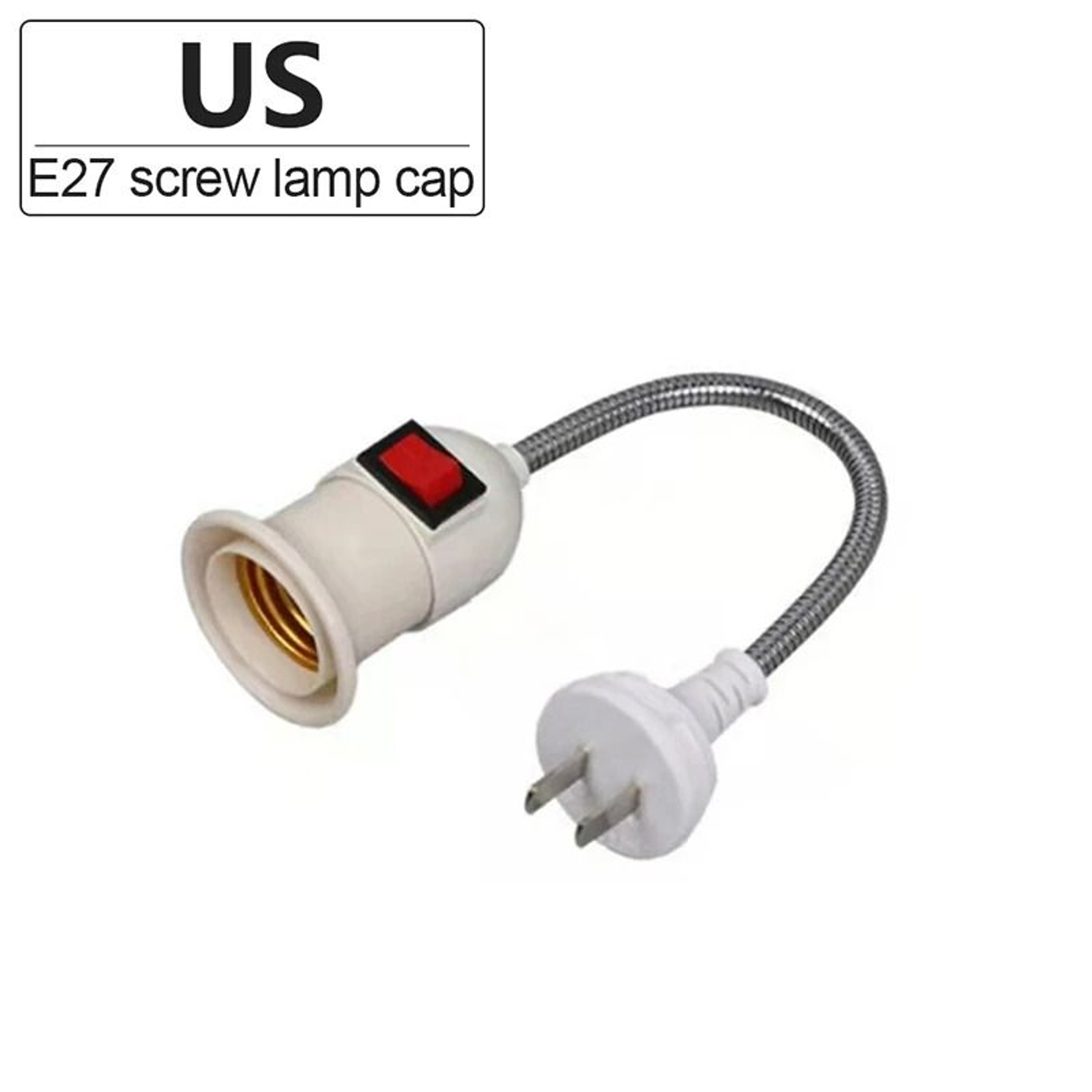 Direct Plug In E27 Lamp Holder With Switch For LED Bulbs And Table Lamps 6