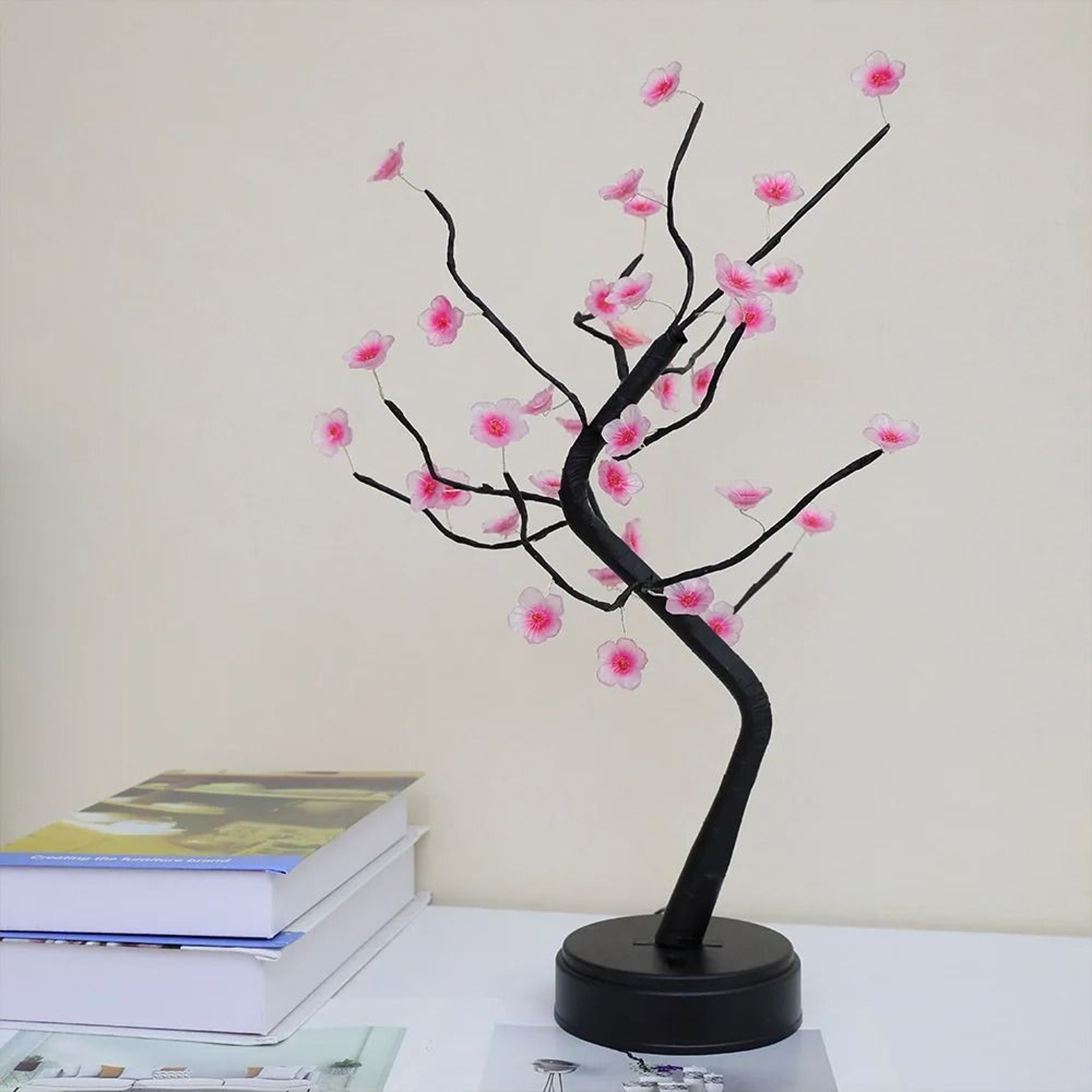 Warm White LED Cherry Blossom Bonsai Tree Lamp With Touch Switch For Home Decoration 2