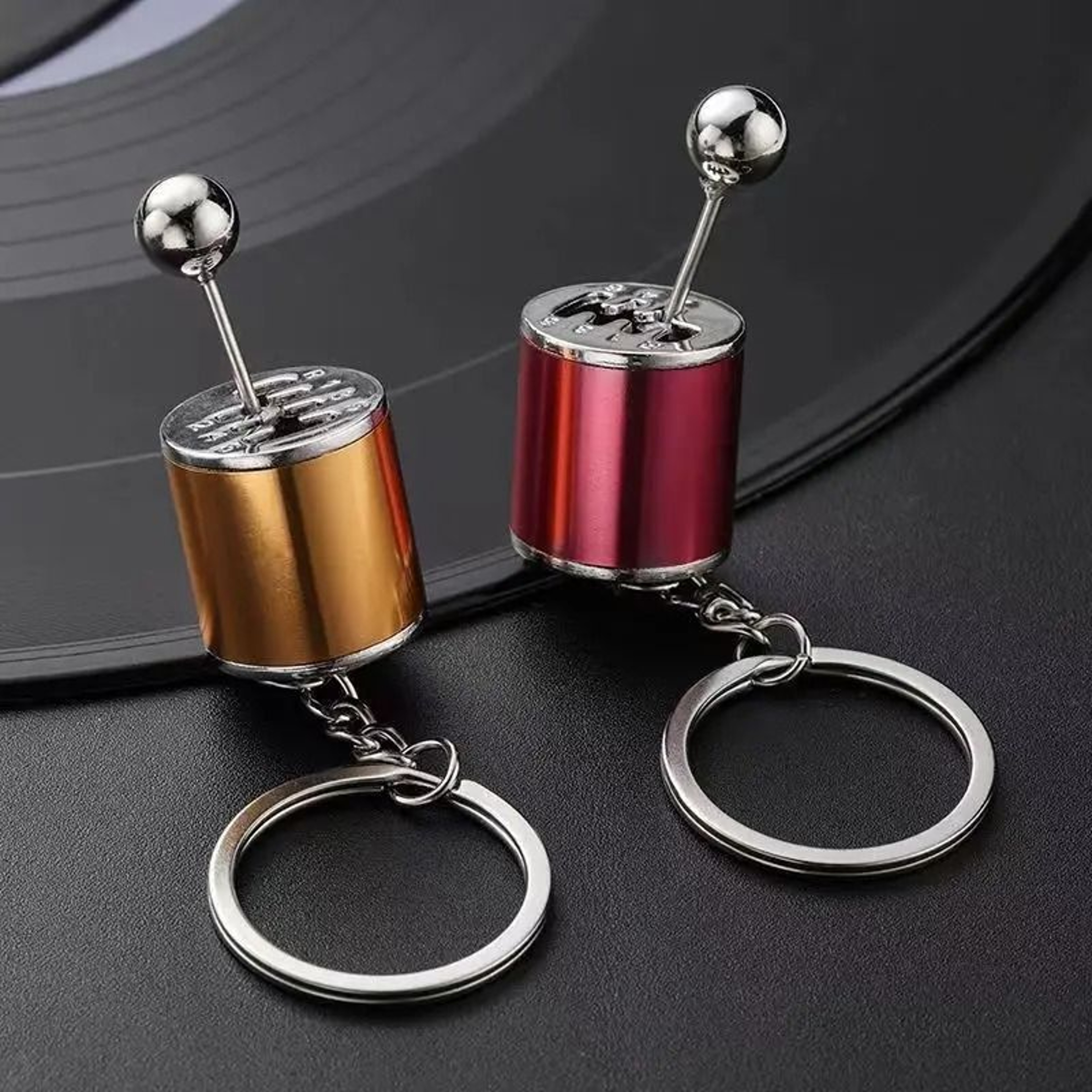 Mini Turbocharger Gearbox Keychain Metal Fidget Toy Keyring 0