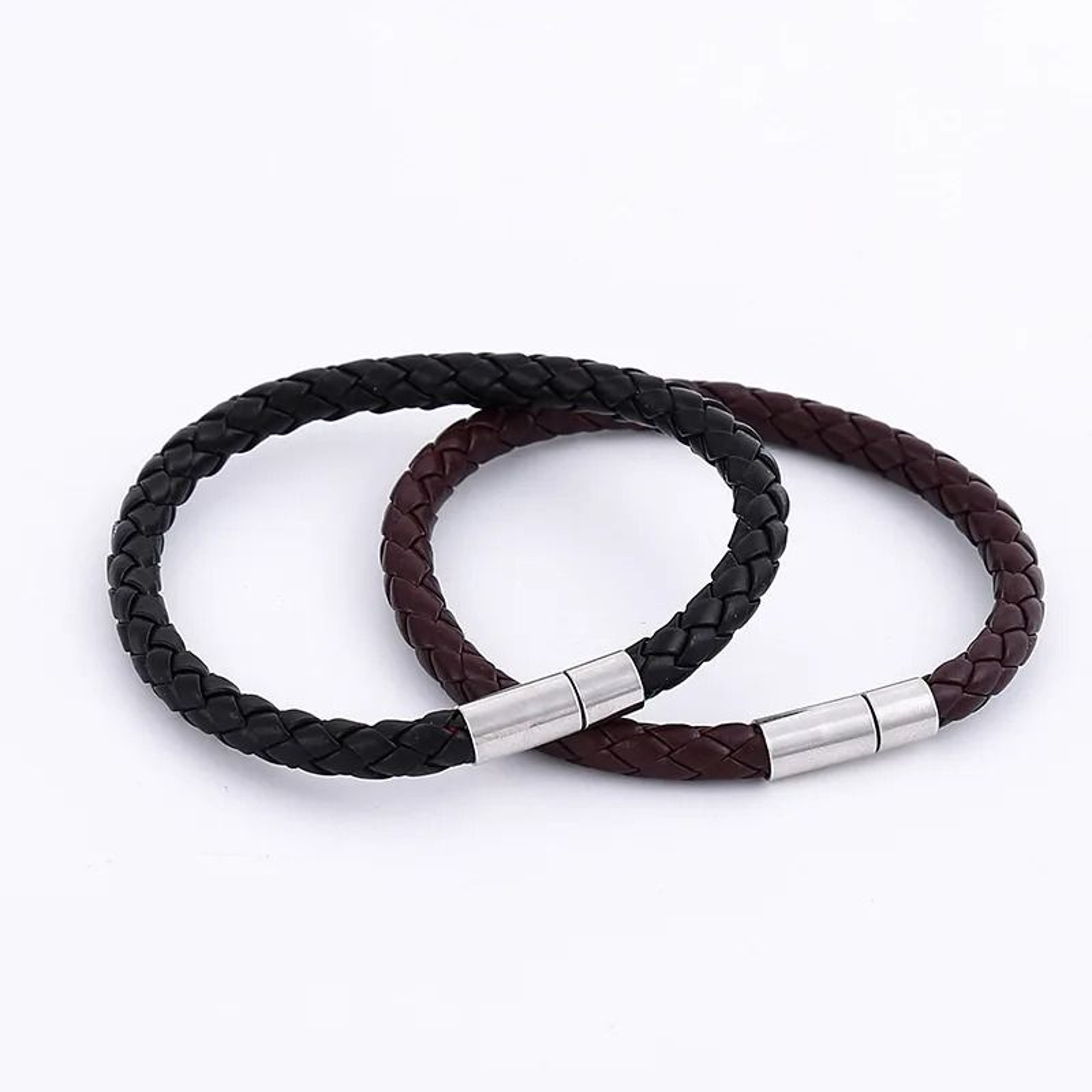 Mens PU Leather Magnetic Suction Bracelet Set With Alloy Buckle Stylish Mature Gift For Men 2
