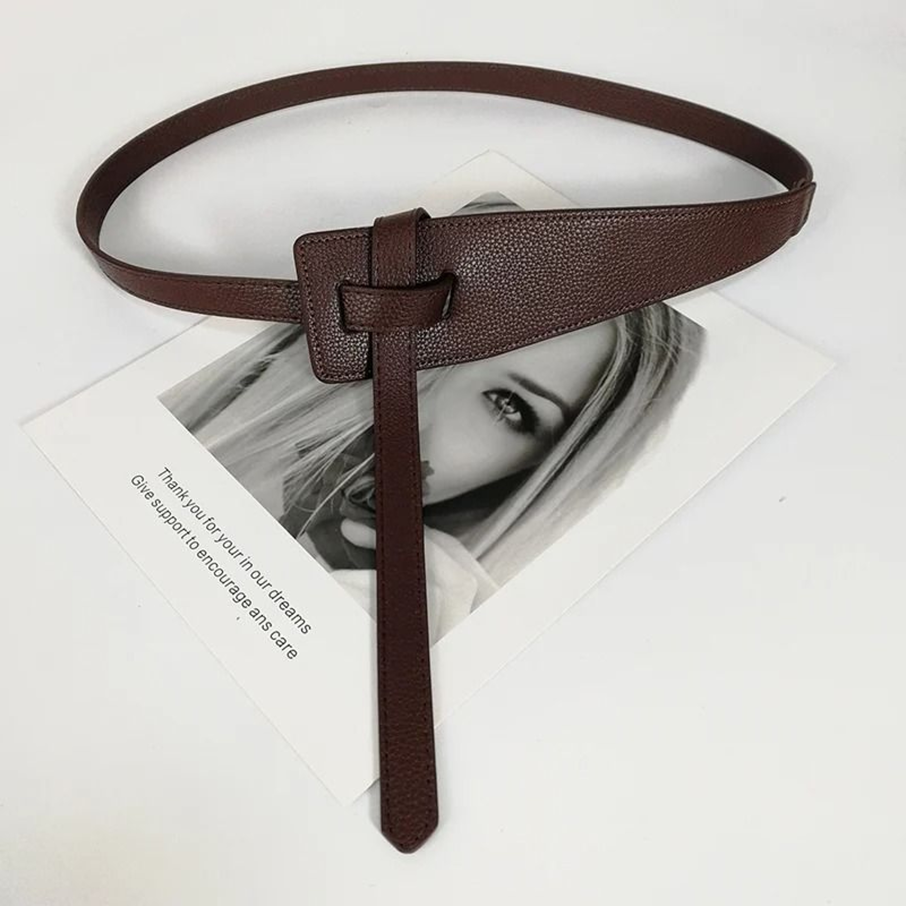 High Quality Soft PU Leather Knot Waist Belt For Women Long Adjustable Corset Style Waistband 6