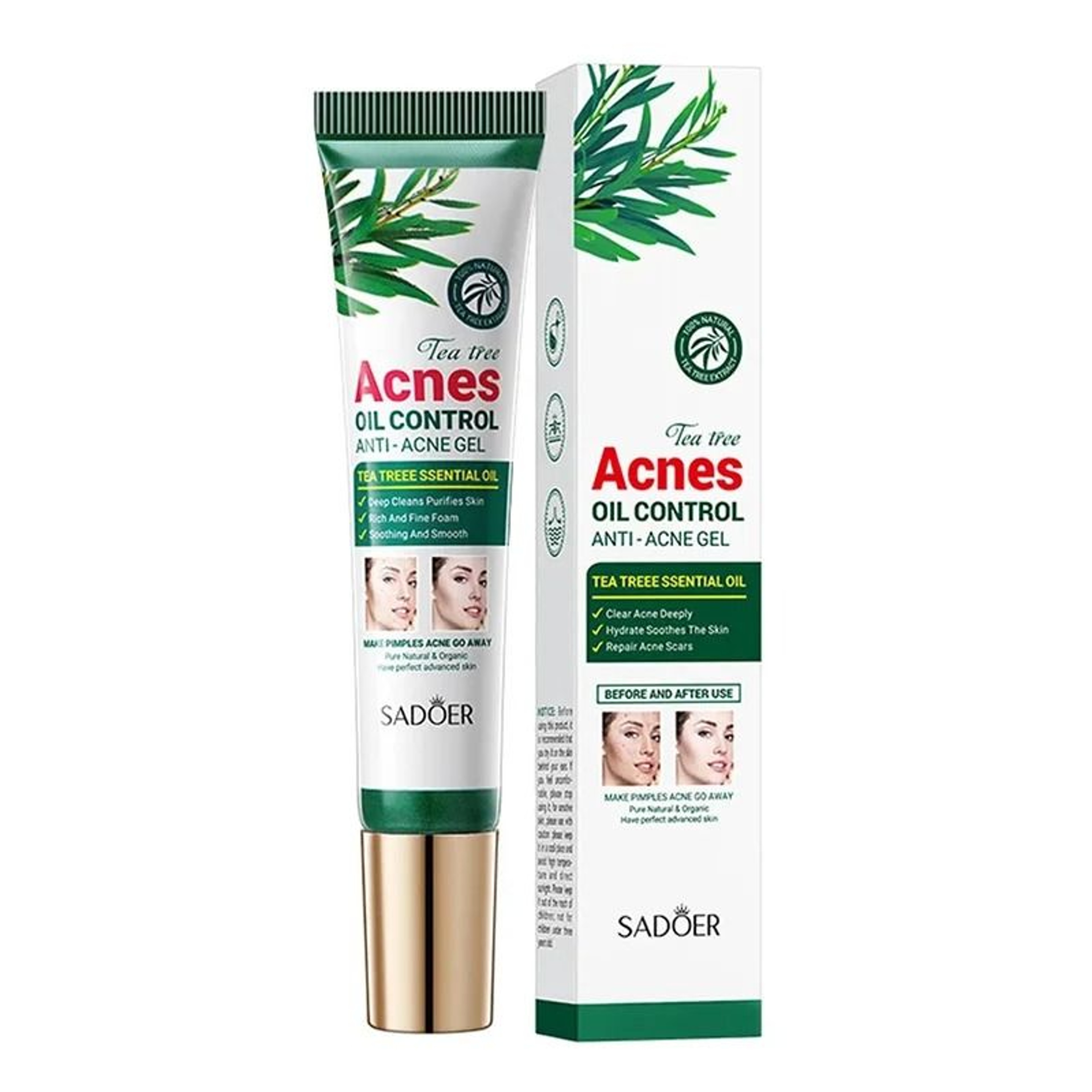 Tea Tree Acne Removing Cream Oil Control Hydrating Facial Gel Skin Care 0