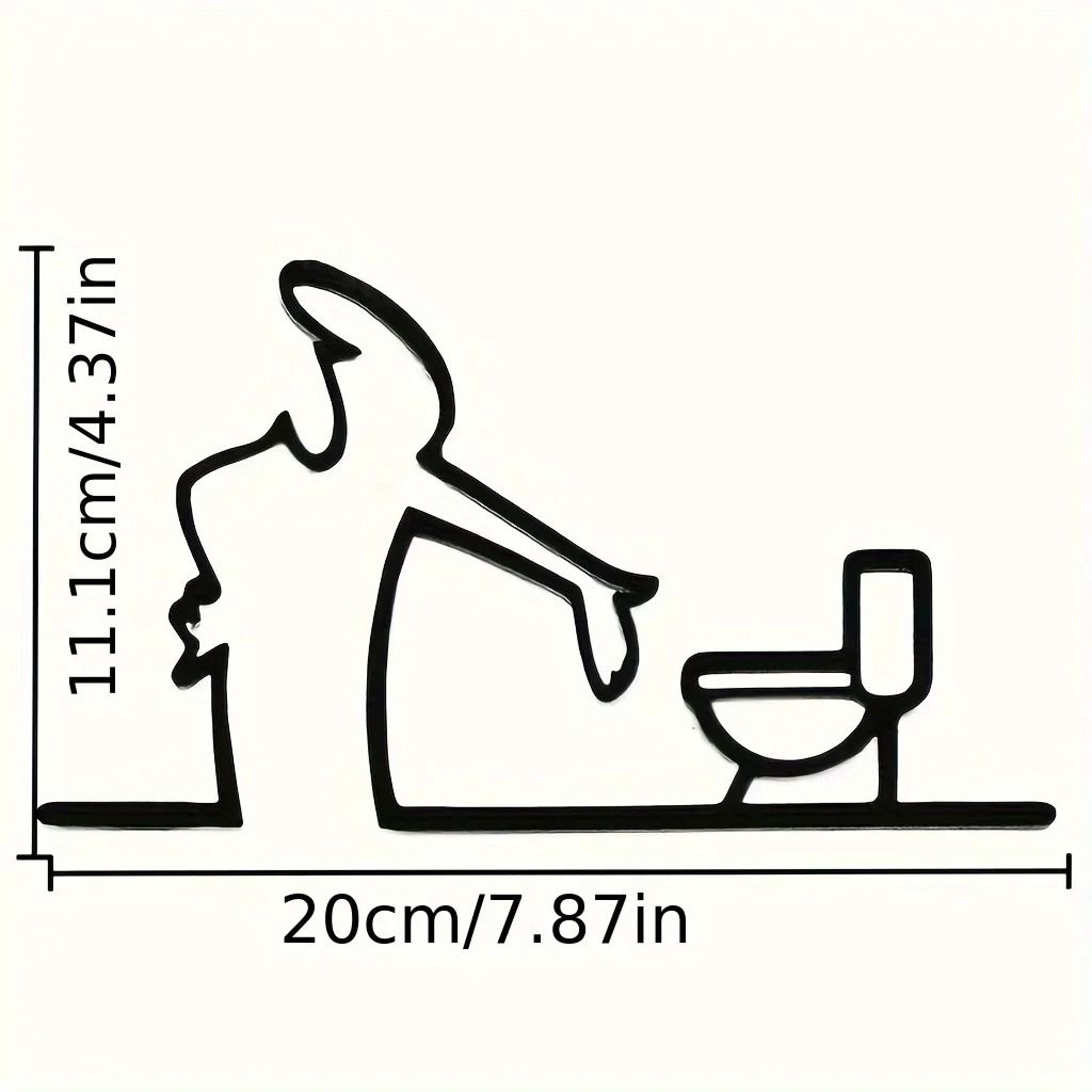 Funny Bathroom Metal Wall Art Toilet Humor Decor 6