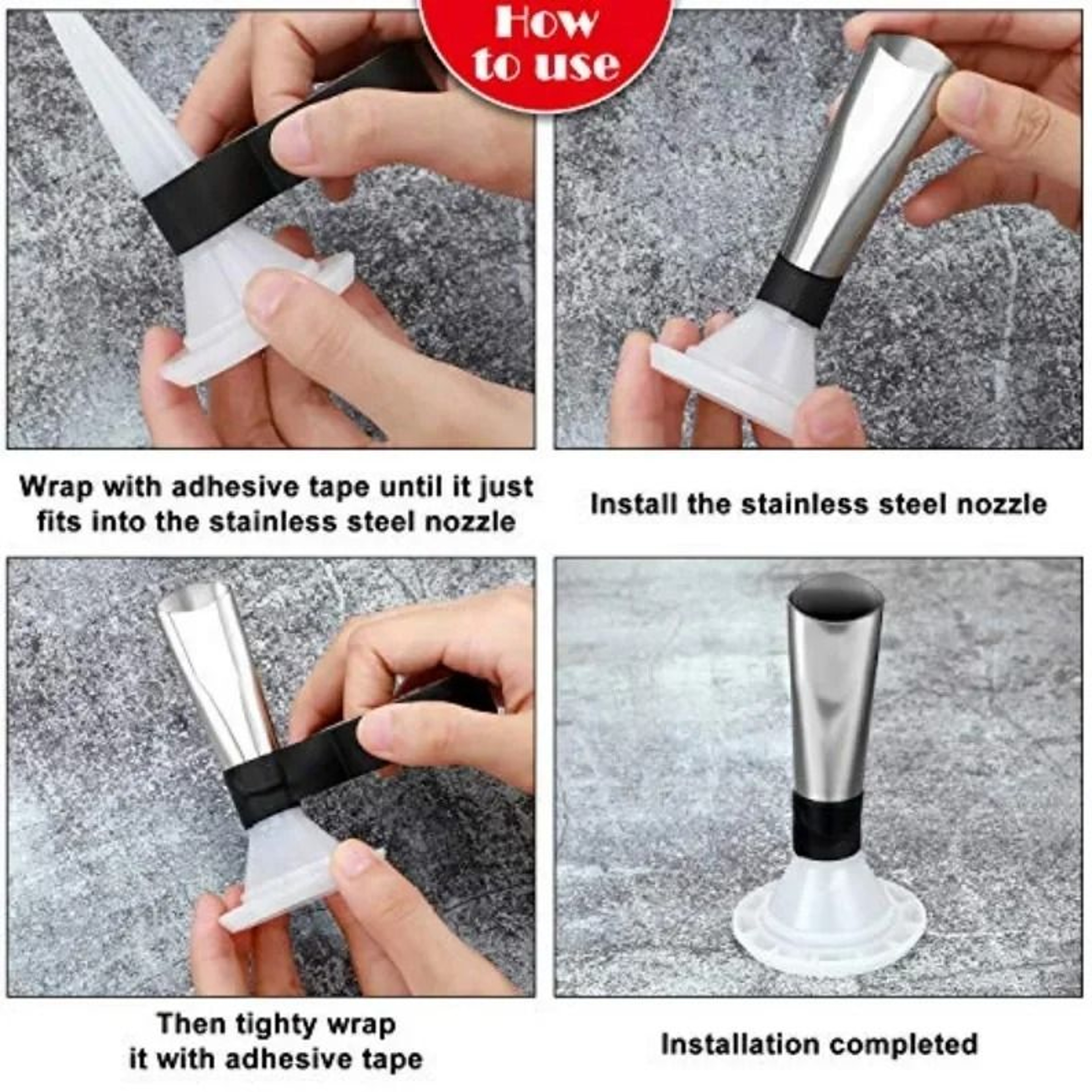 Caulking Finisher Tool Set Silicone Sealant Nozzle Kit 14 Pieces 5
