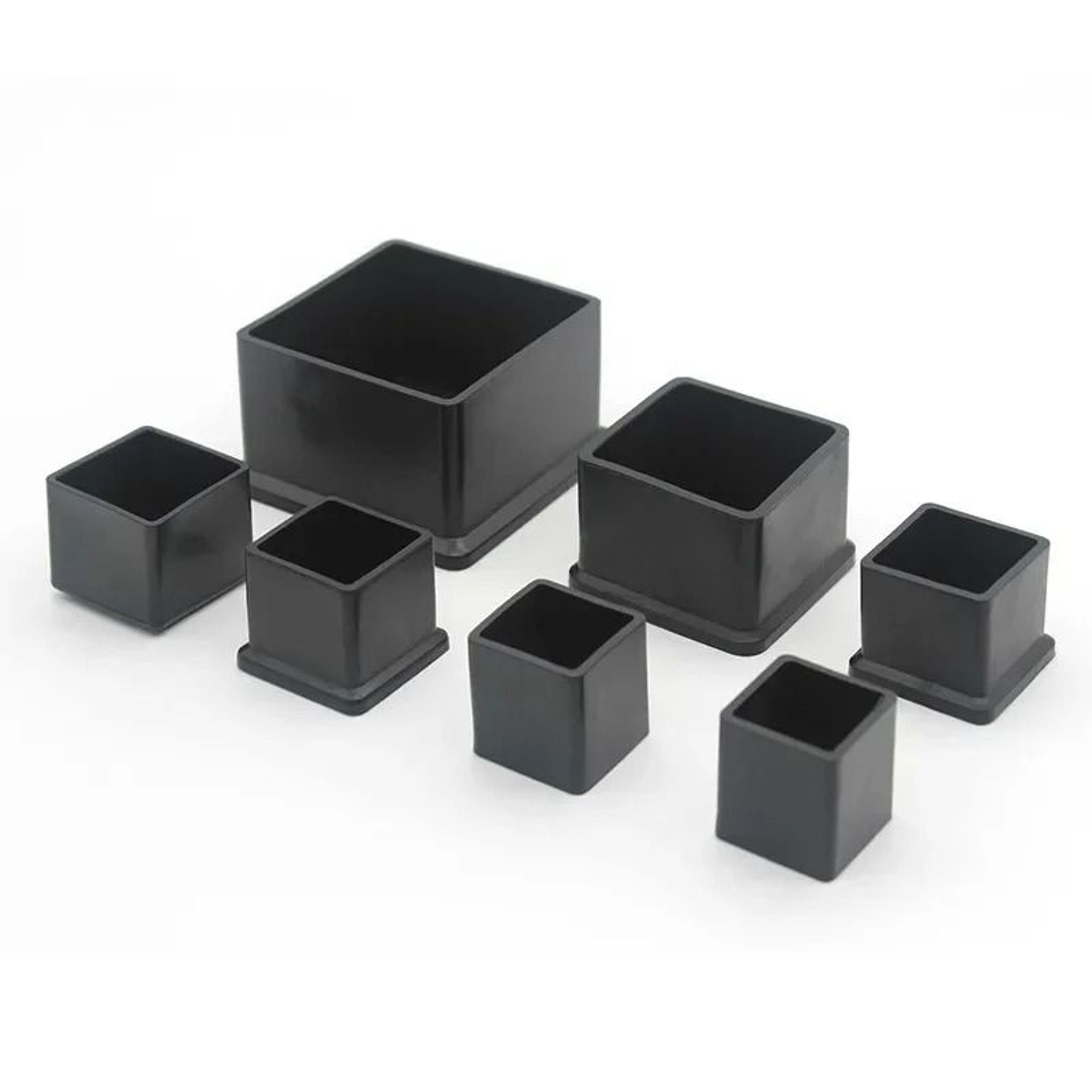 Non Slip Chair Leg Caps Rubber Square Furniture Floor Protectors 3