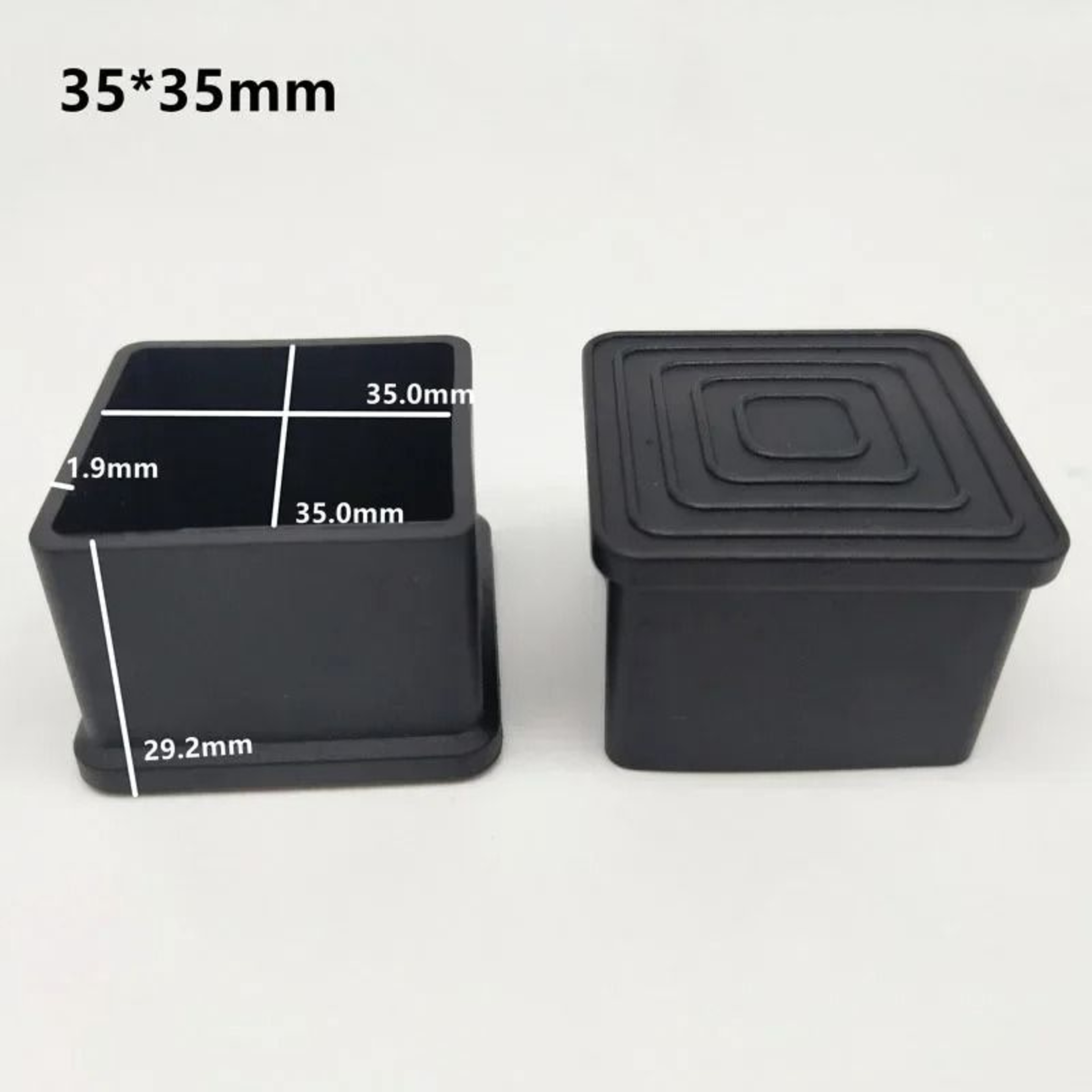 Non Slip Chair Leg Caps Rubber Square Furniture Floor Protectors 12