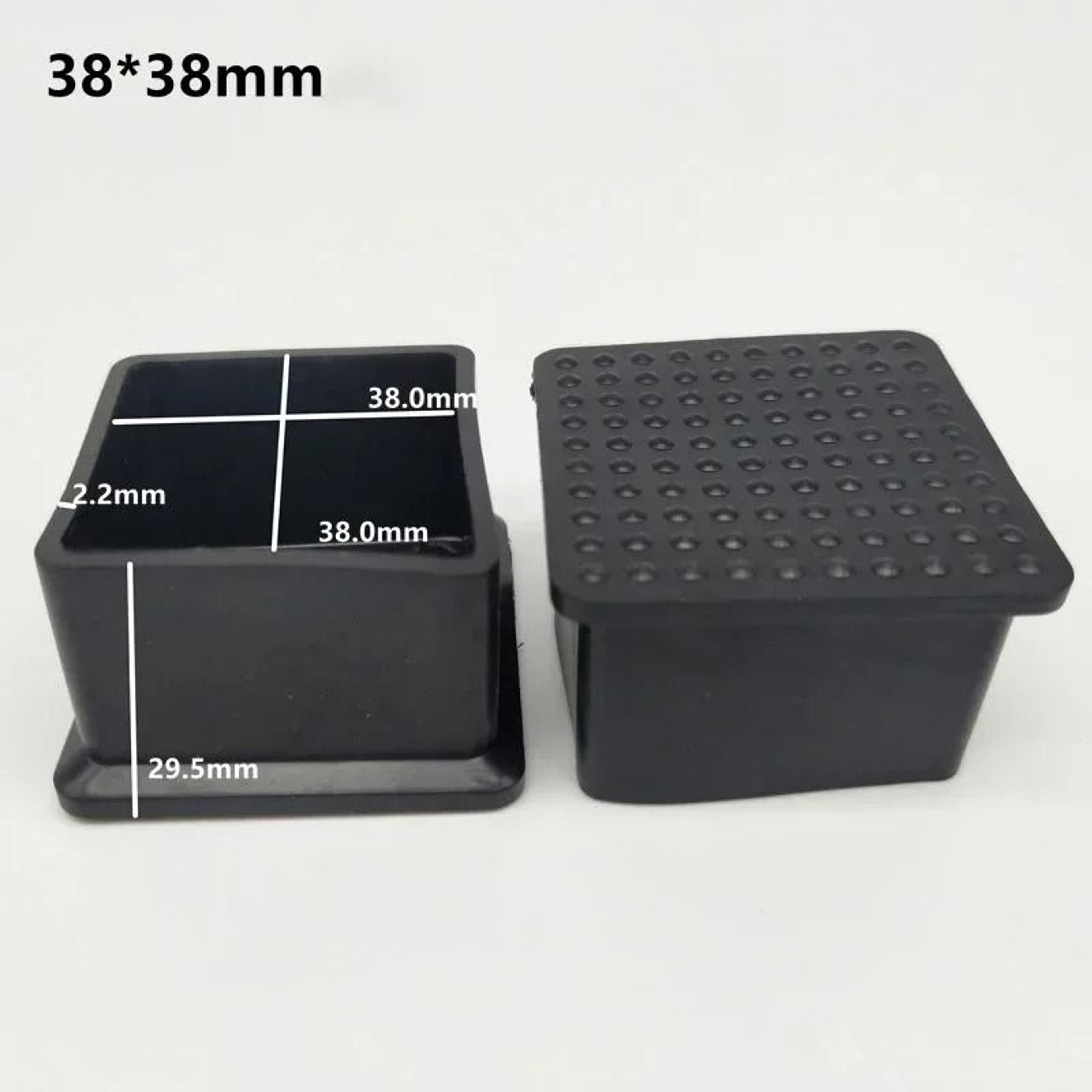 Non Slip Chair Leg Caps Rubber Square Furniture Floor Protectors 13
