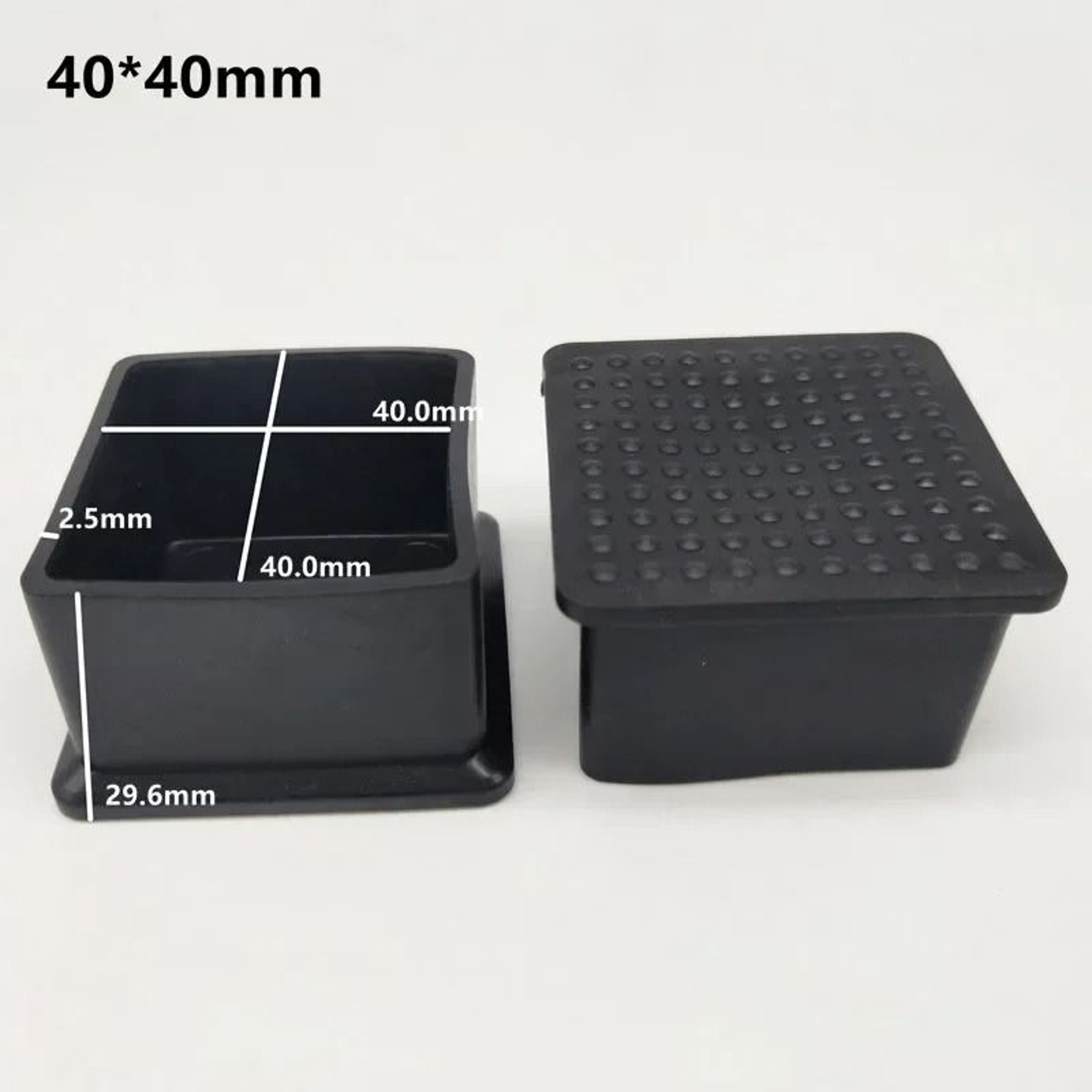 Non Slip Chair Leg Caps Rubber Square Furniture Floor Protectors 14