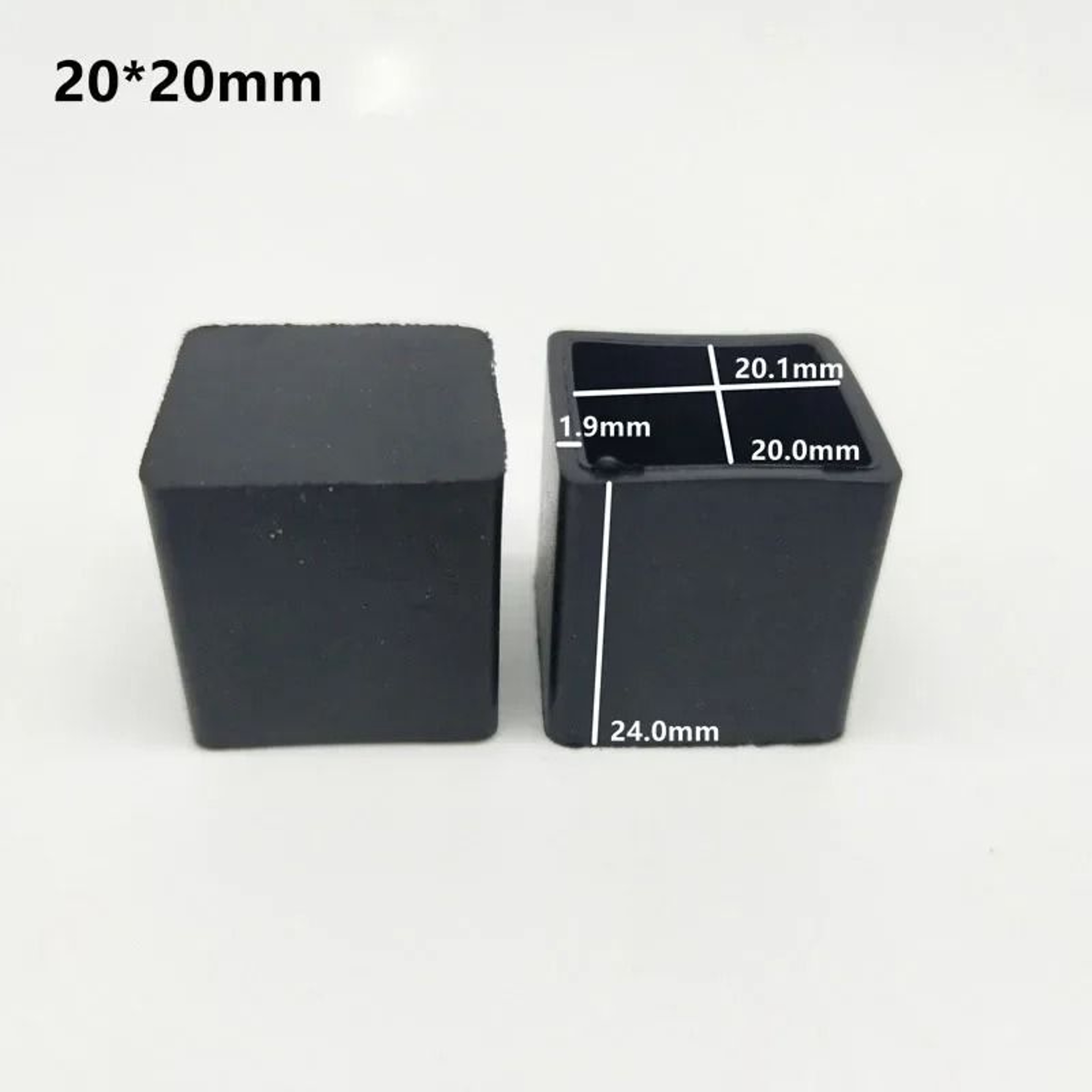 Non Slip Chair Leg Caps Rubber Square Furniture Floor Protectors 8