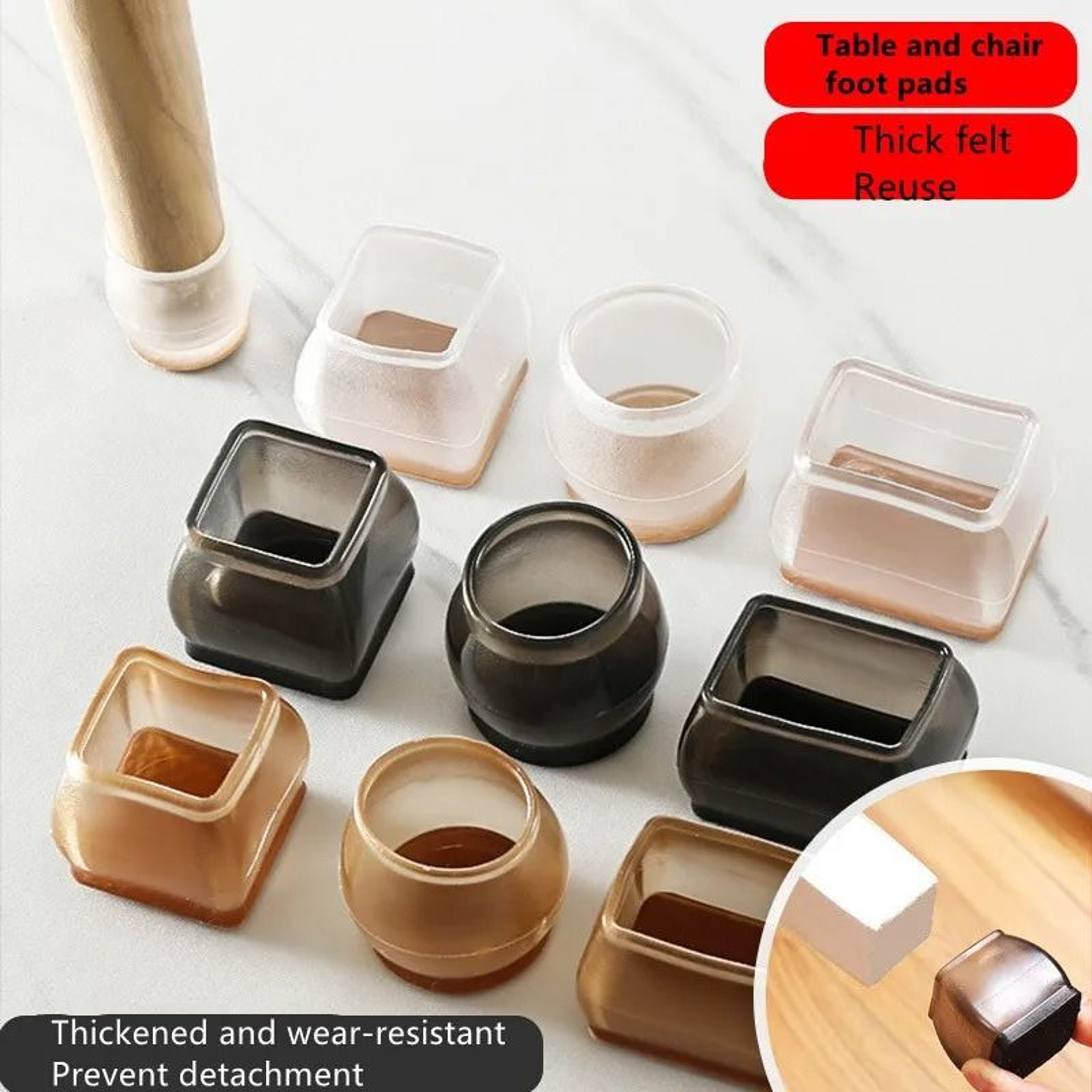 Silicone Chair Leg Caps Non Slip Furniture Floor Protectors 0