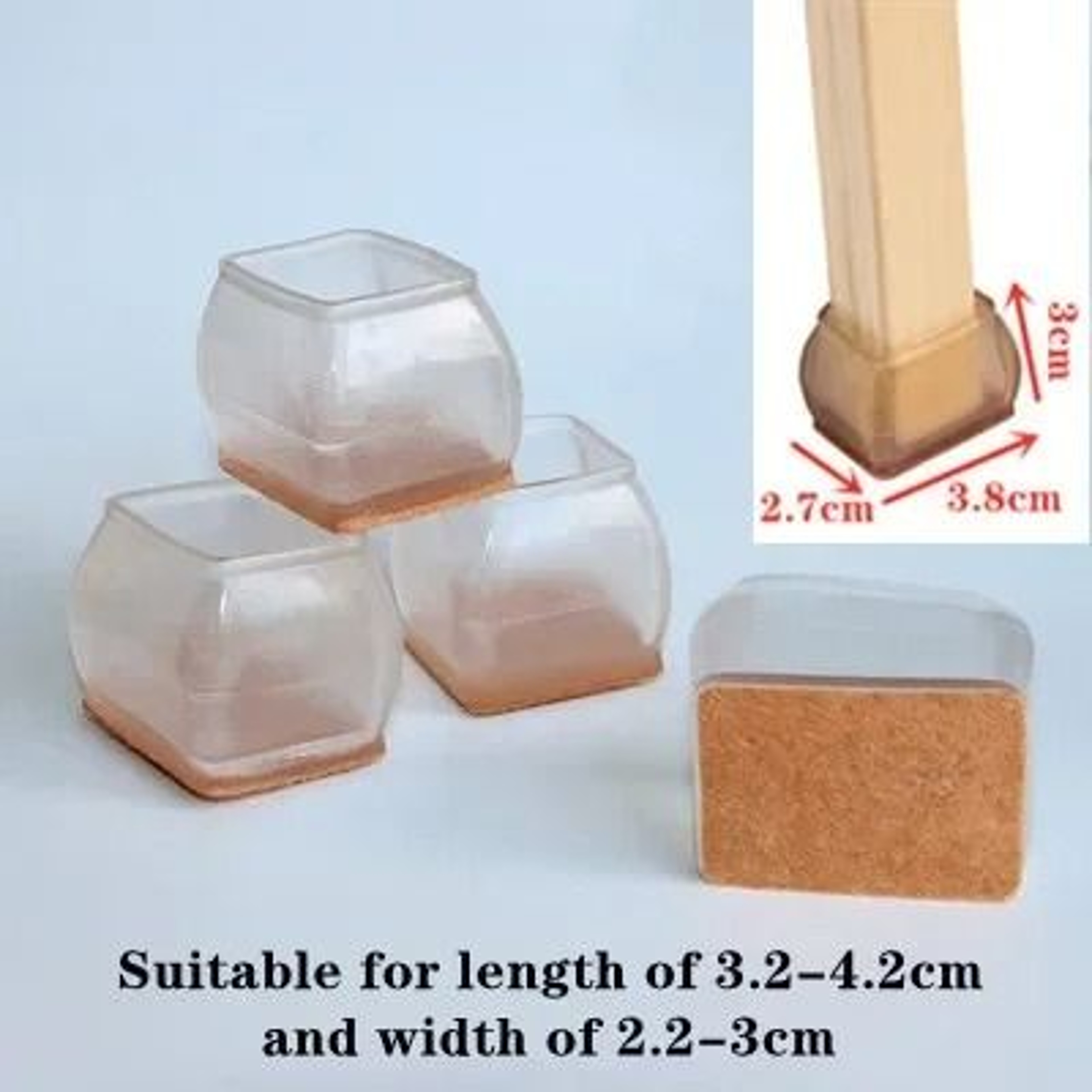 Silicone Chair Leg Caps Non Slip Furniture Floor Protectors 18