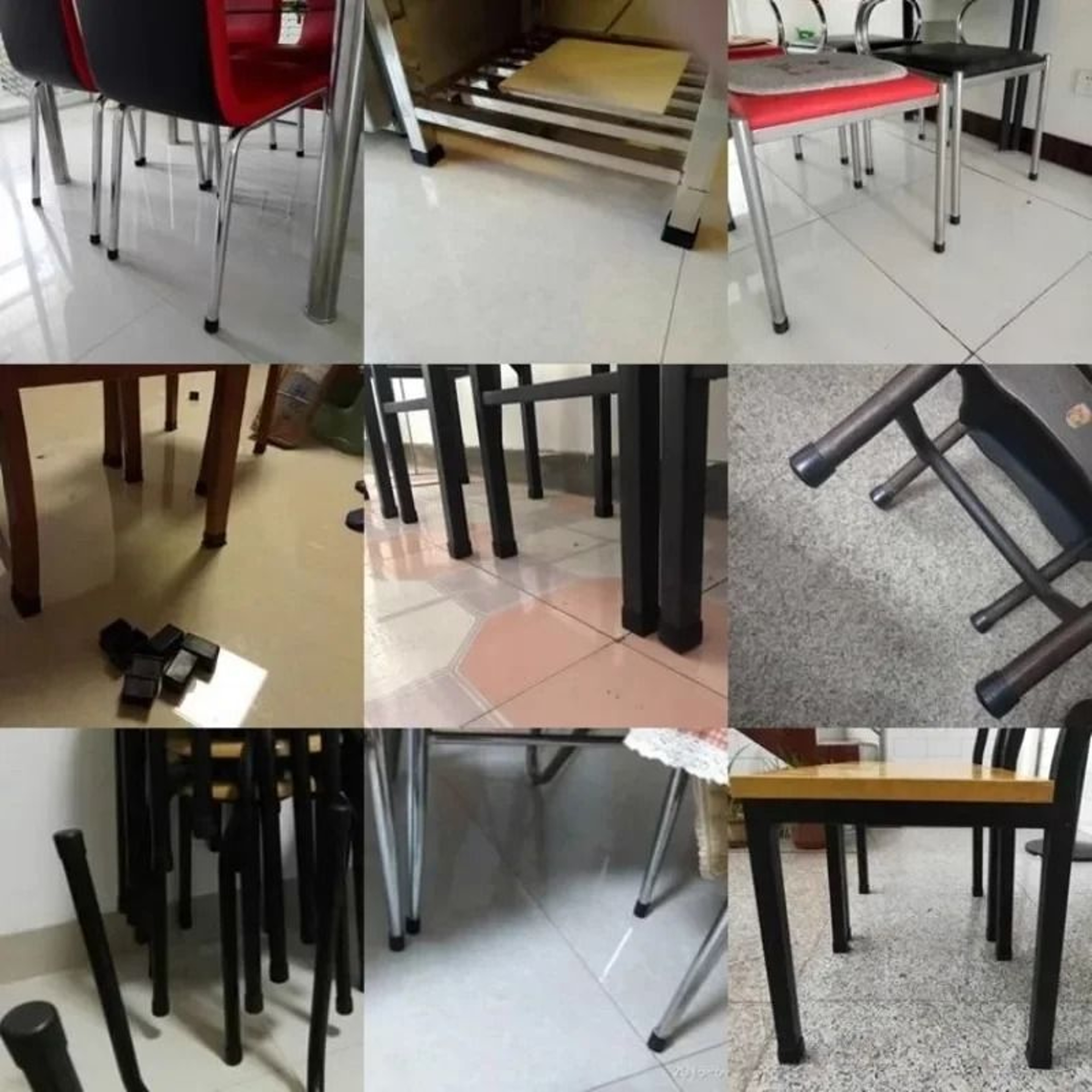 Rubber Chair Leg Caps Furniture Feet Floor Protector Pads Set 3