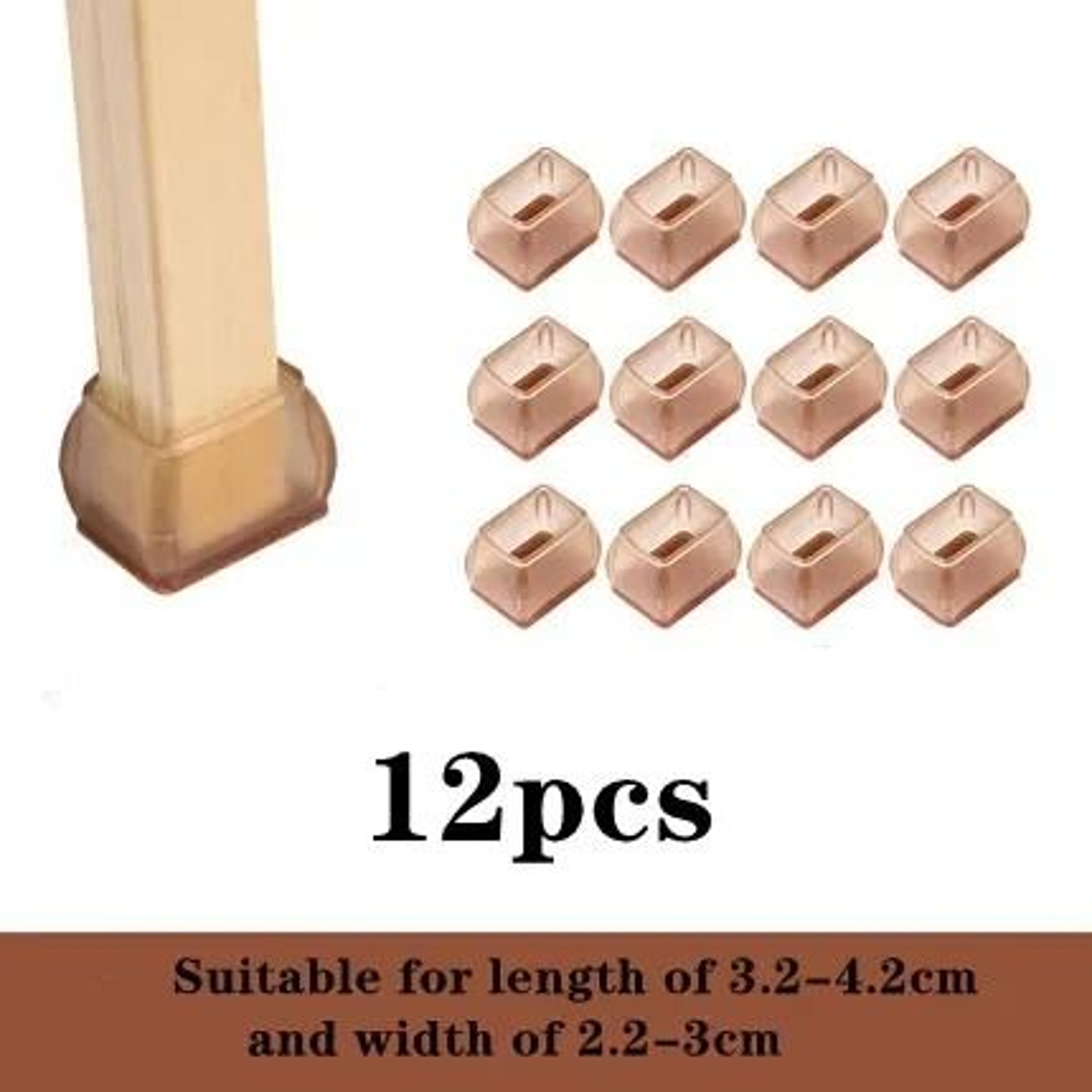 Silicone Chair And Table Leg Caps Floor Protector Pads Set 10