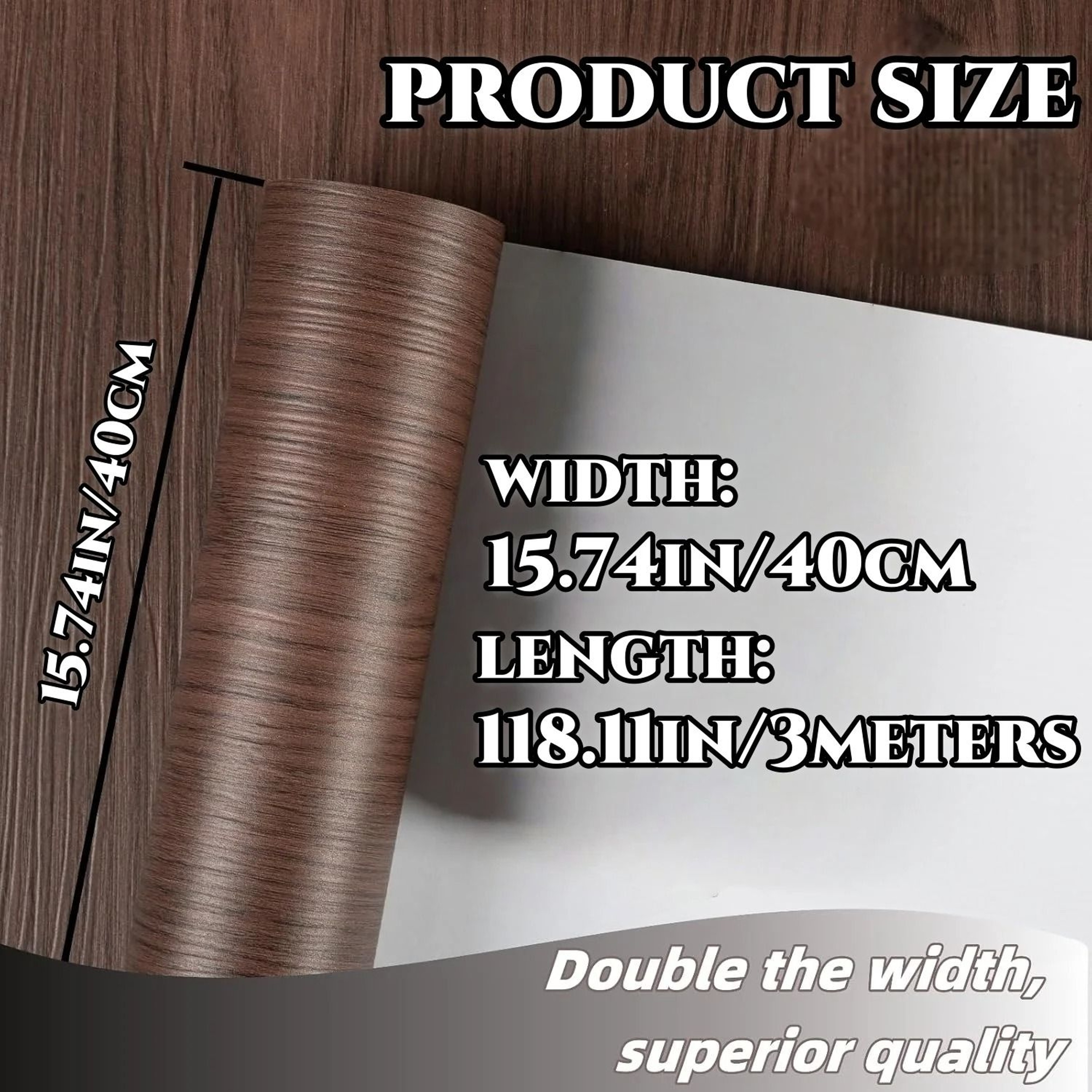 Wide Peel And Stick Wood Grain Vinyl Flooring Roll 1