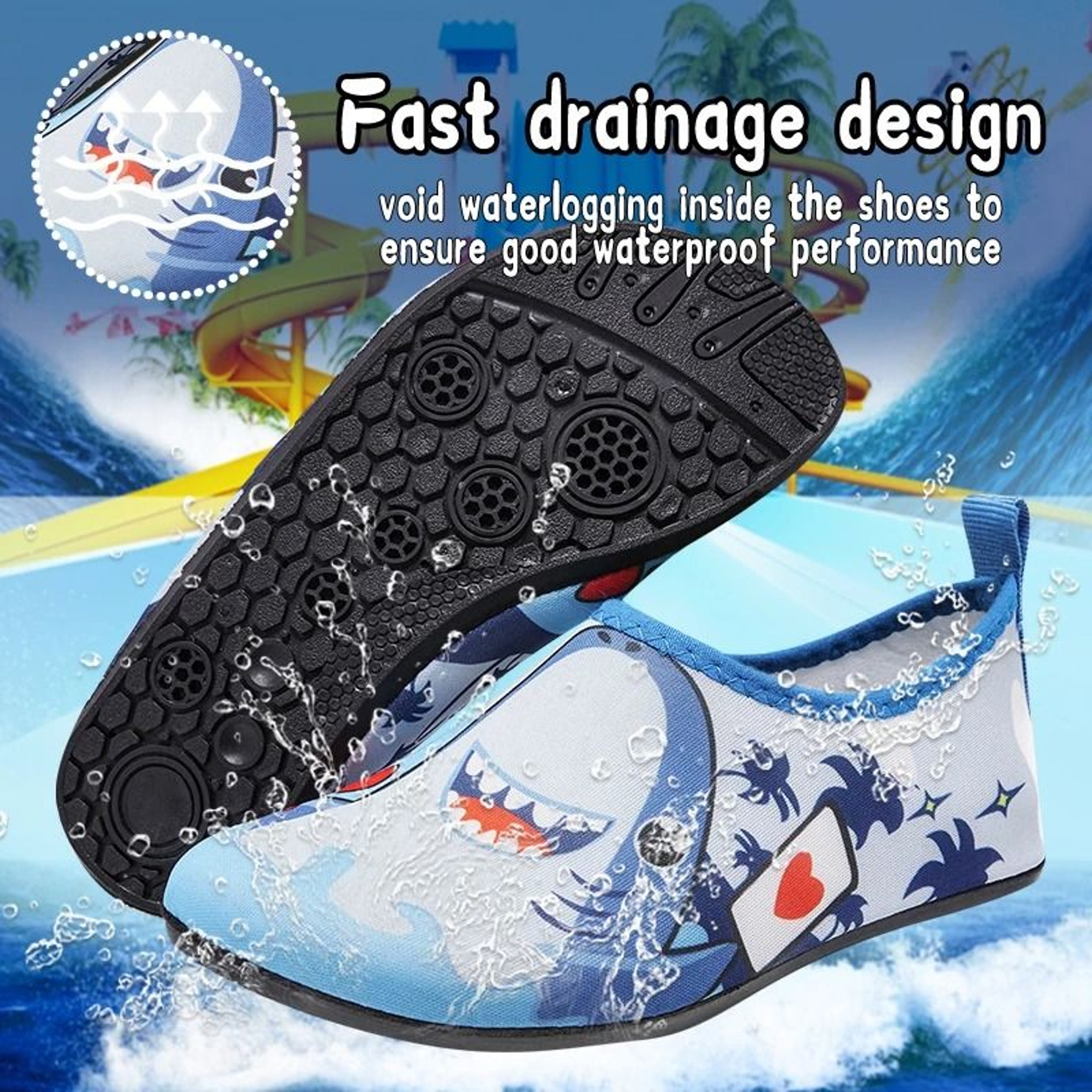 Kids Water Shoes Quick Dry Barefoot Beach And Swim Footwear 1