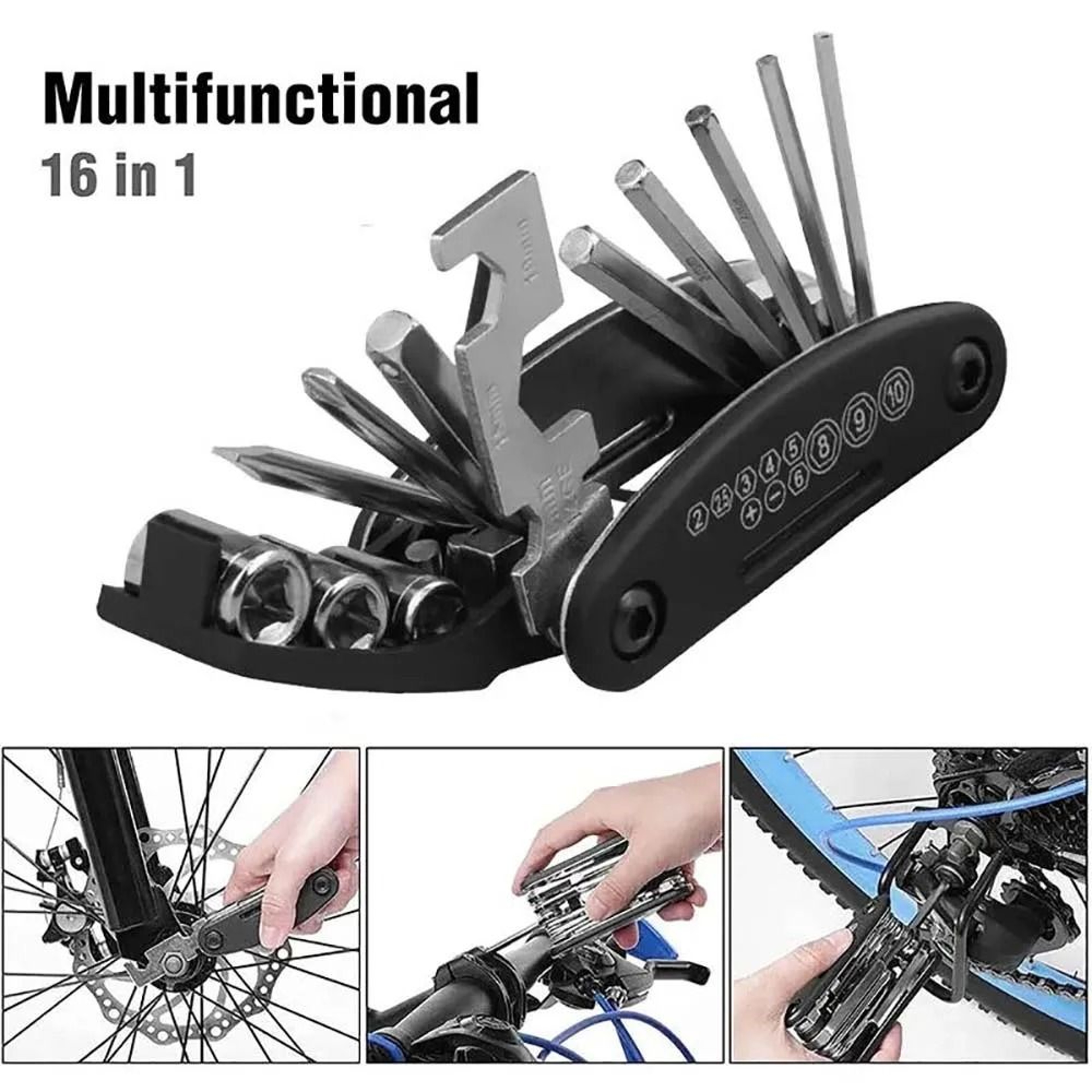 16 In 1 Bicycle Multi Tool Portable Wrench Screwdriver Repair Tool Set 0