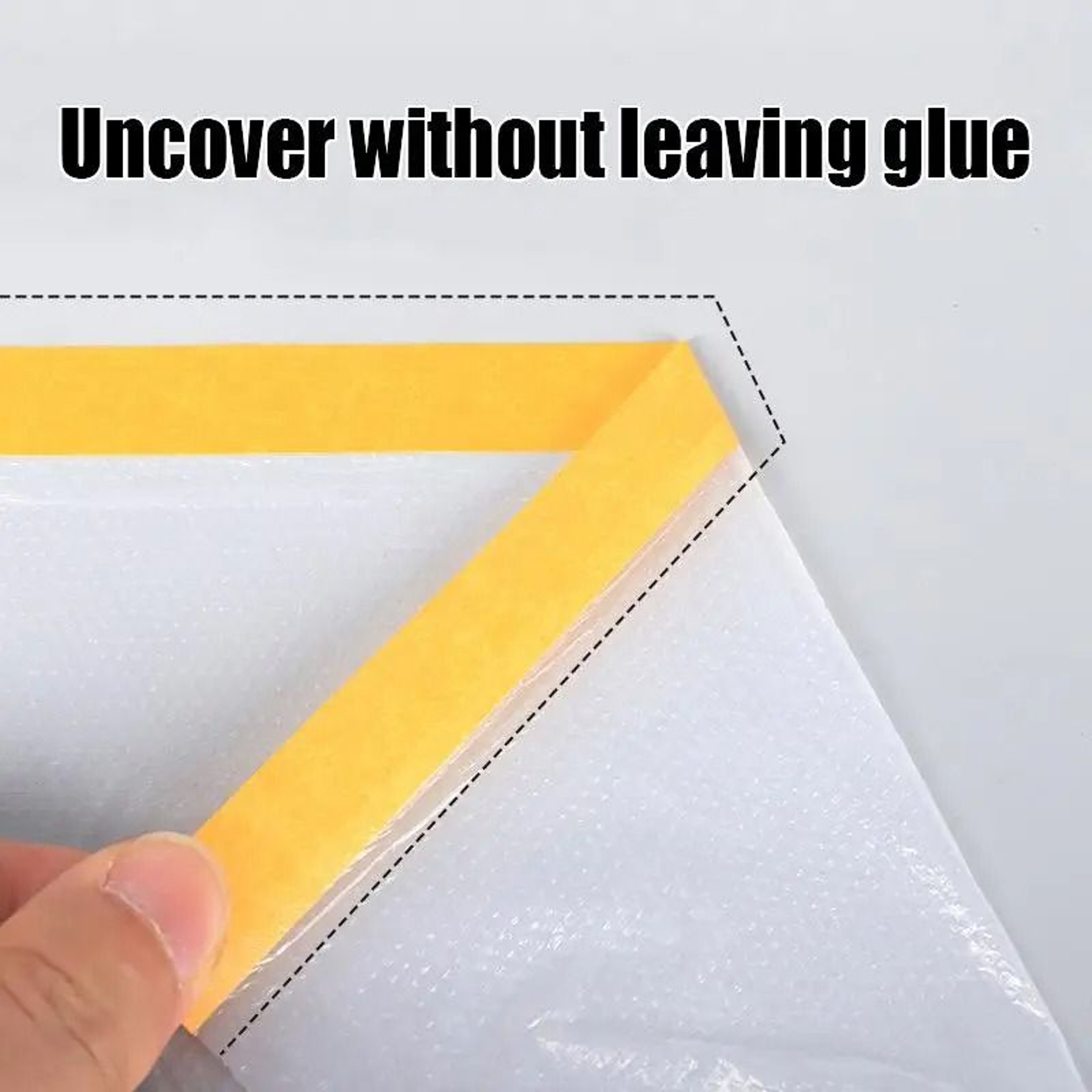 Disposable Self Adhesive Dustproof Film Roll For Cabinet And Wall Protection 3
