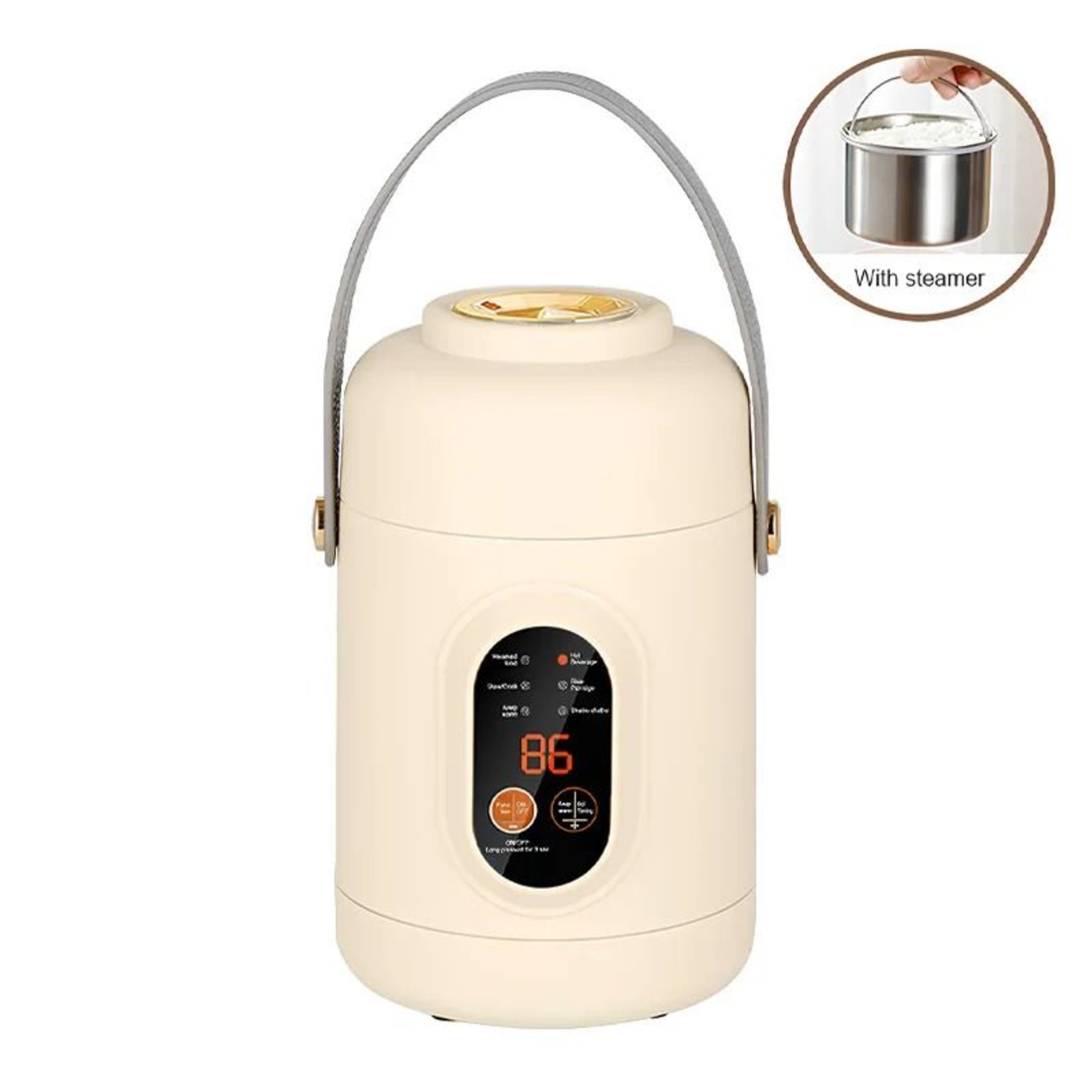 Portable Multifunction Electric Rice Cooker Travel Mini Hot Pot 6