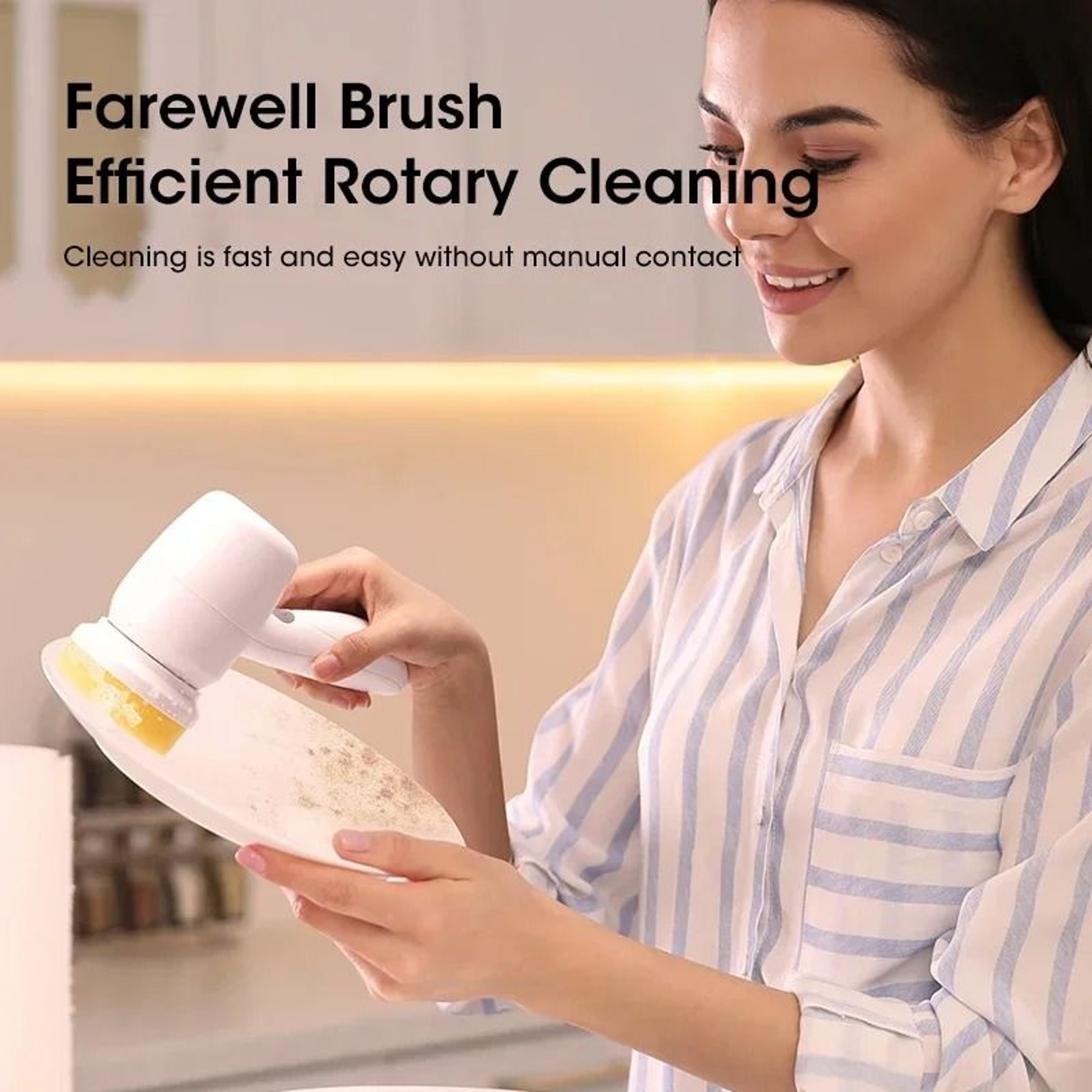Mini Electric Cleaning Brush For Kitchen Bathroom Tiles And Dishes With USB Rechargeable Power 3