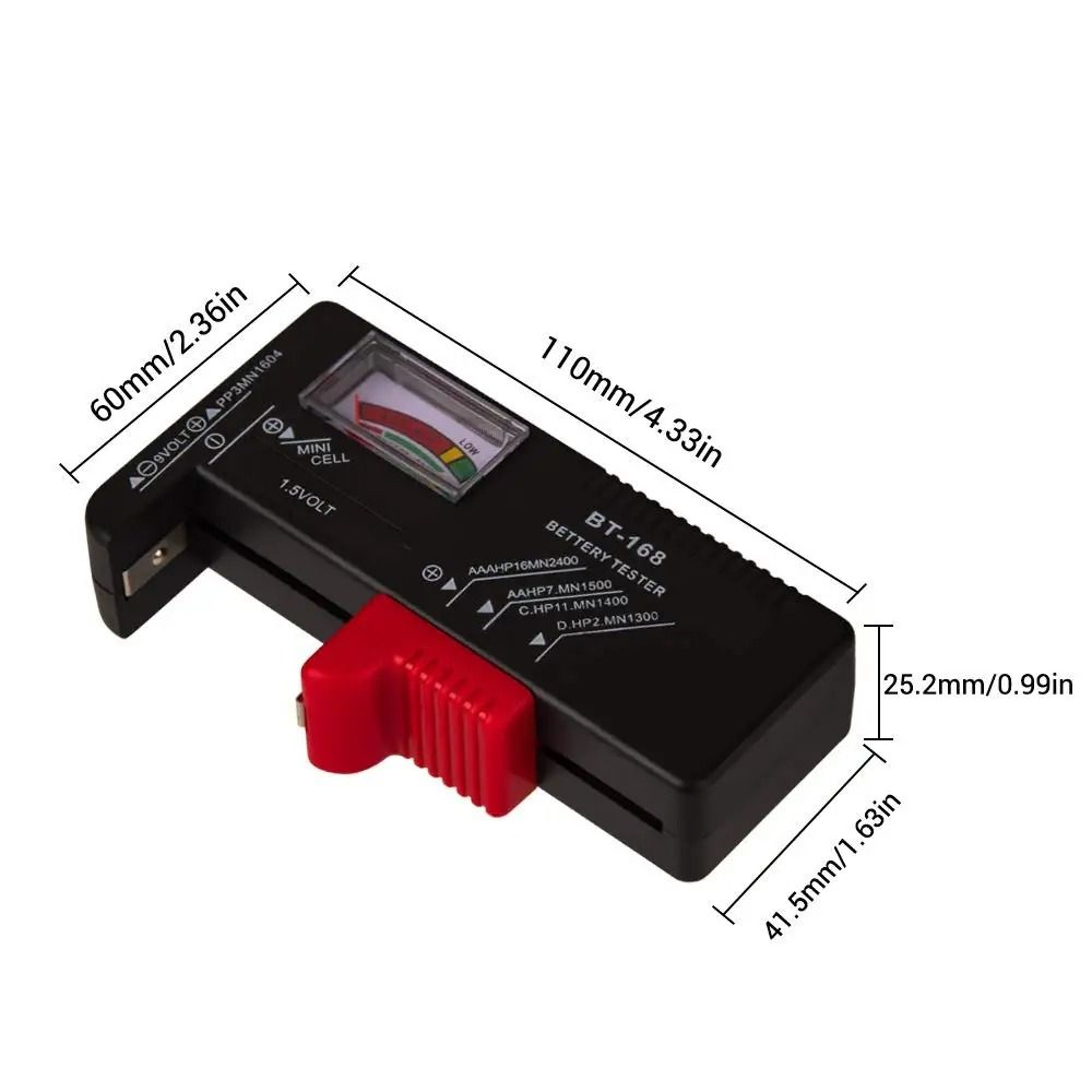 Universal Battery Voltage Tester For AA AAA C D And 9V Batteries With Color Power Meter 0