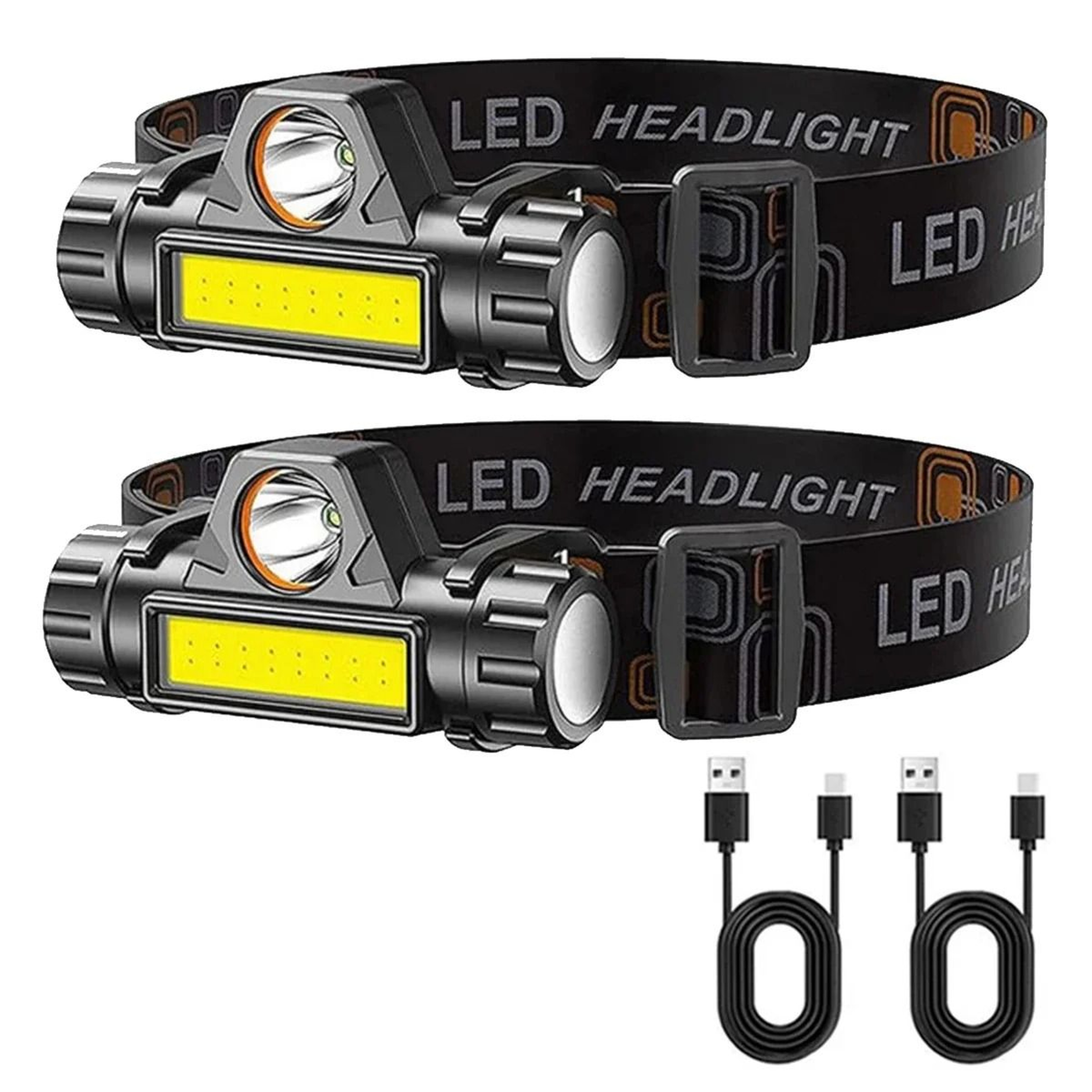 Rechargeable COB LED Headlamp With Magnetic Base And Adjustable Strap 9