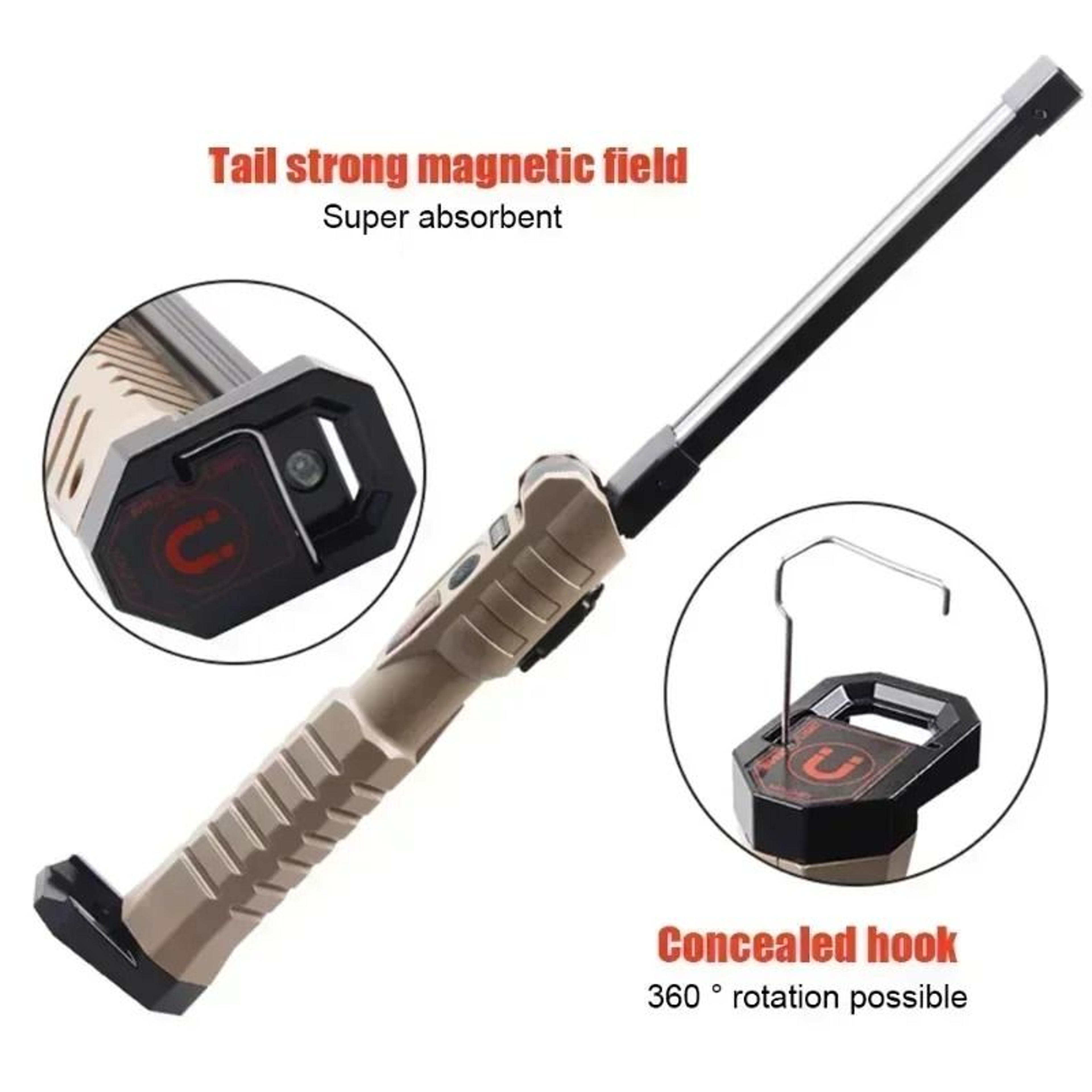 Folding COB XPE LED Work Light With Rechargeable Battery And SOS Mode 2