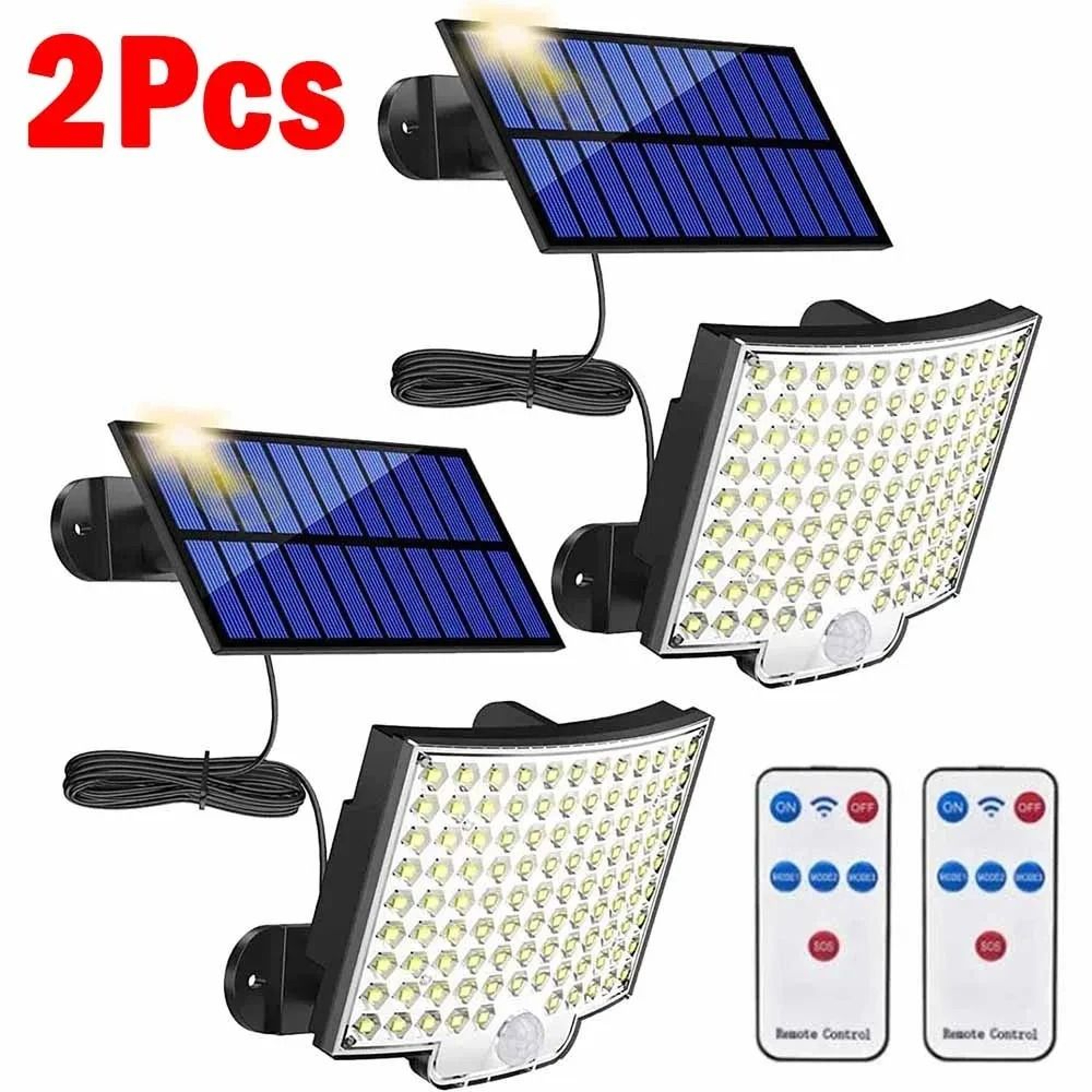 106 LED Solar Motion Sensor Floodlight With Remote Control 9