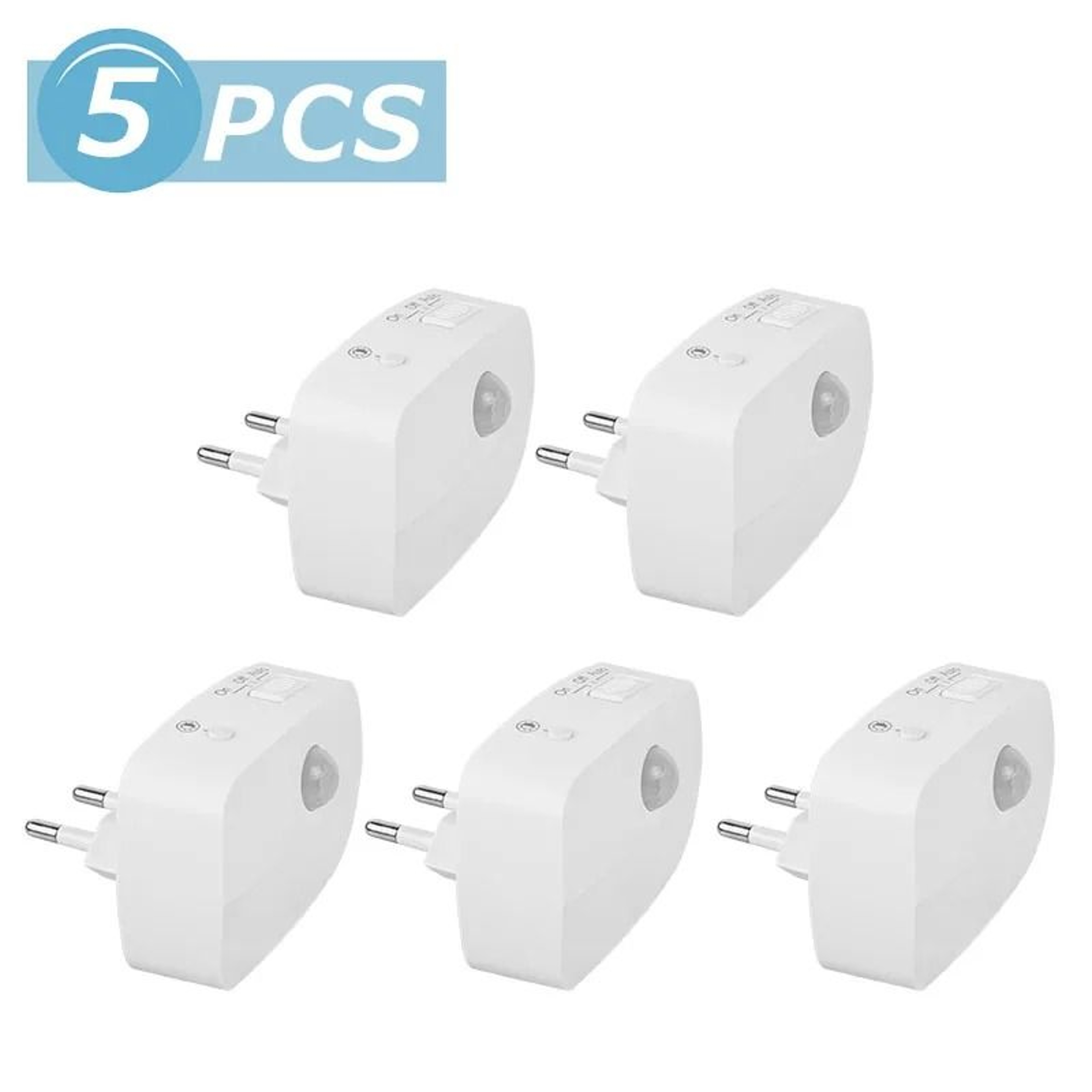 Mini LED Motion Sensor Night Light Plug In With Warm White Glow 8