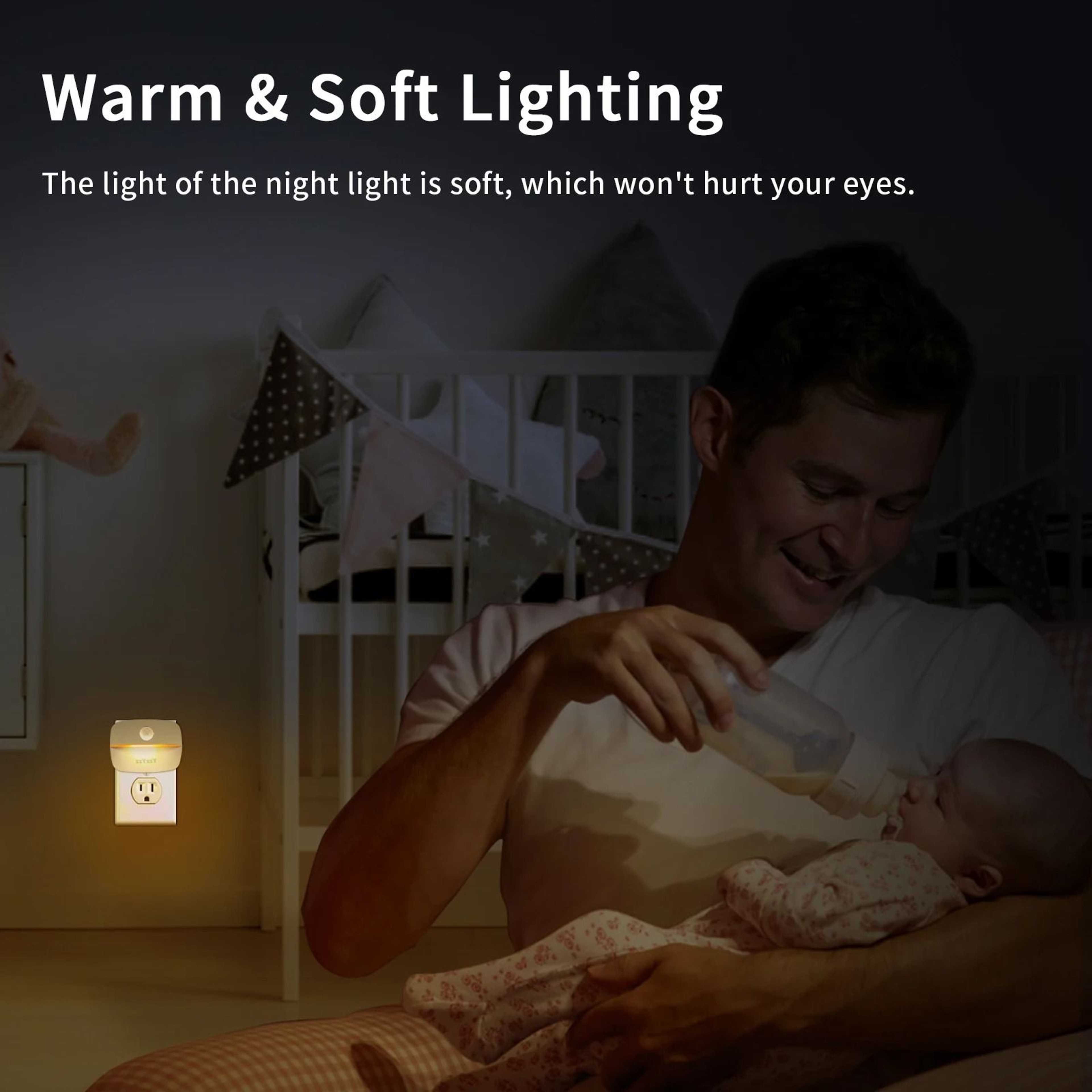 LED Night Light Mini PIR Motion Sensor Plug In Lamp For Bedroom And Hallway 4