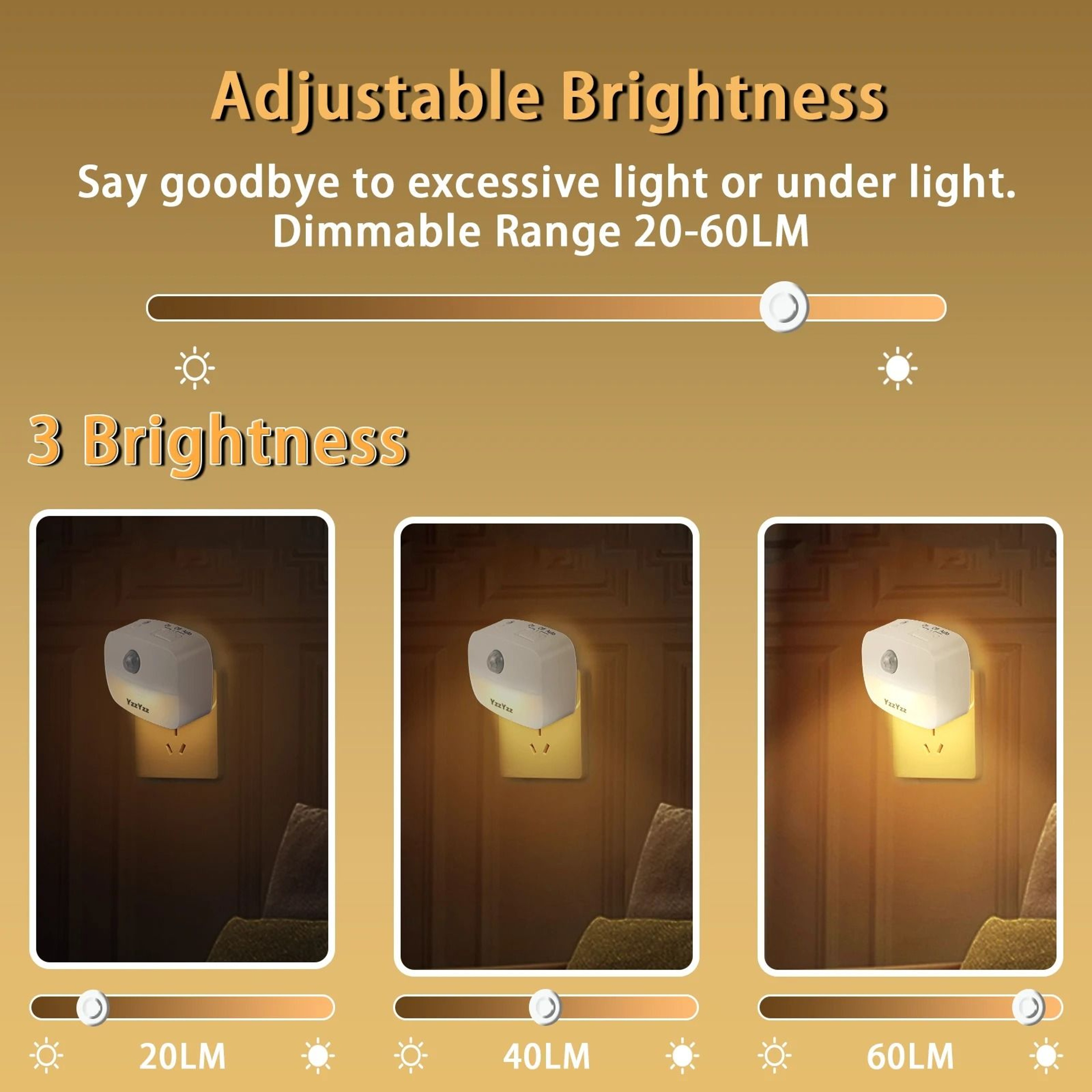Mini LED Night Light With PIR Motion Sensor For Bedroom And Hallway 2