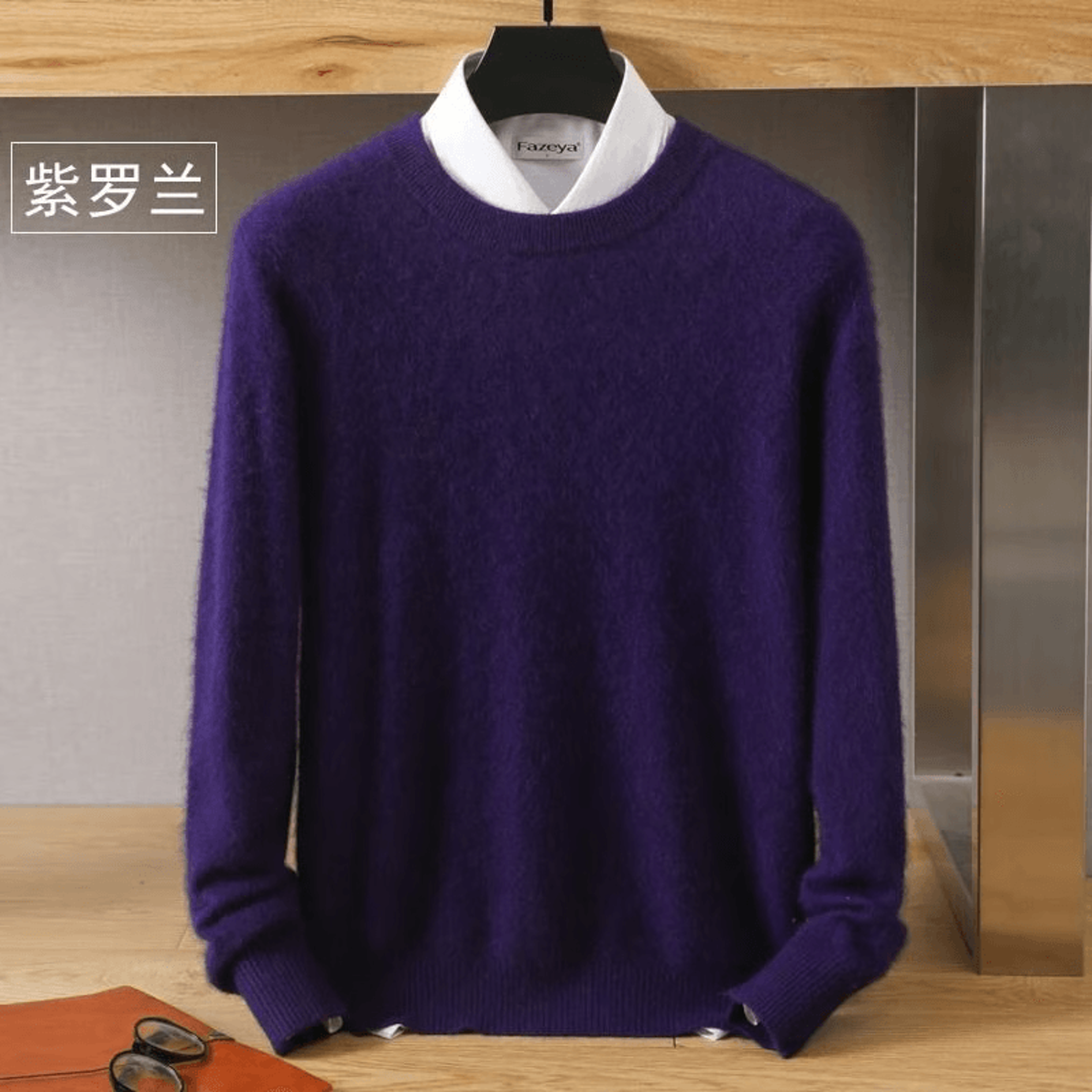 Cozy Mink Cashmere Pullover for Men