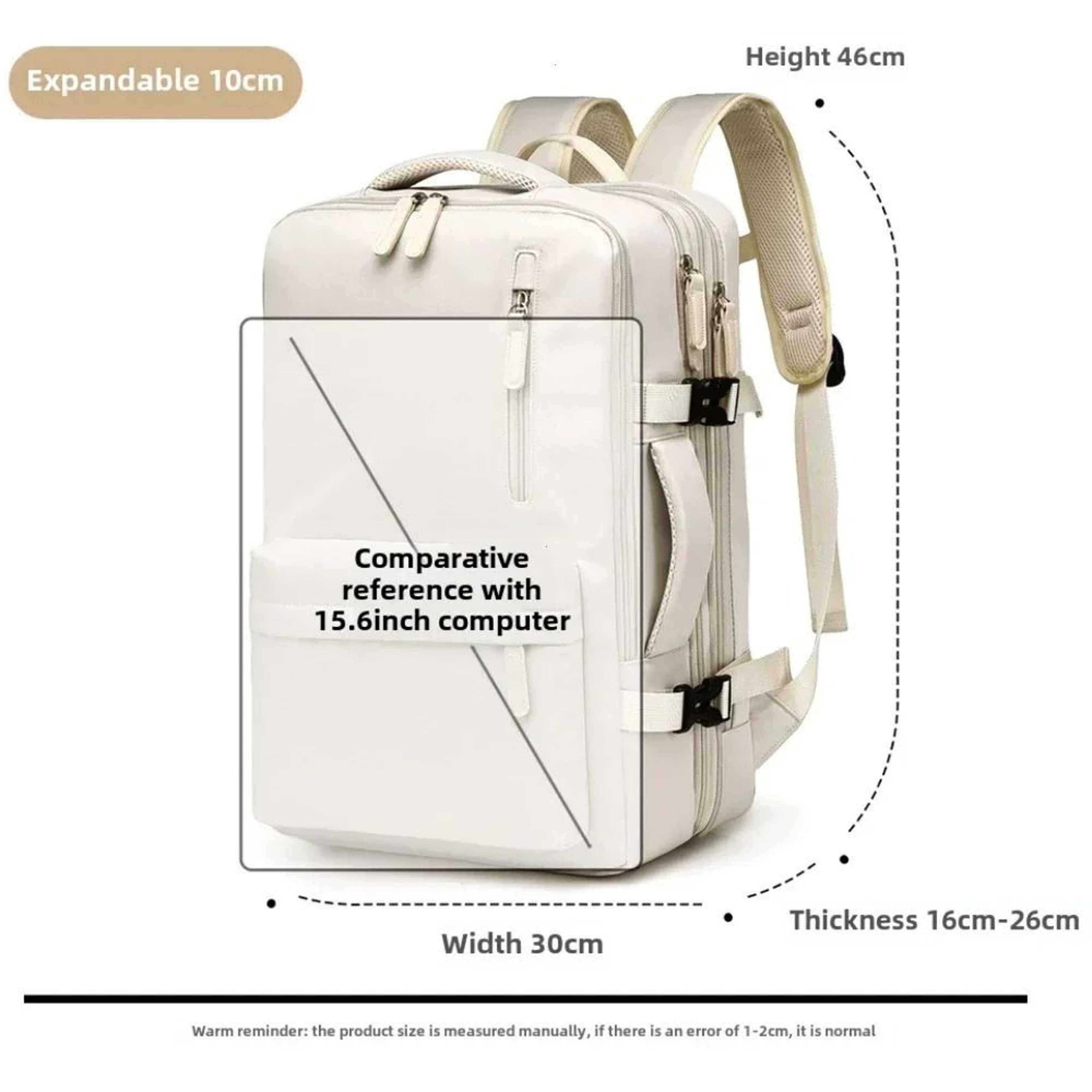 Expandable Travel Backpack Cabin Size Laptop Backpack For Men And Women 5
