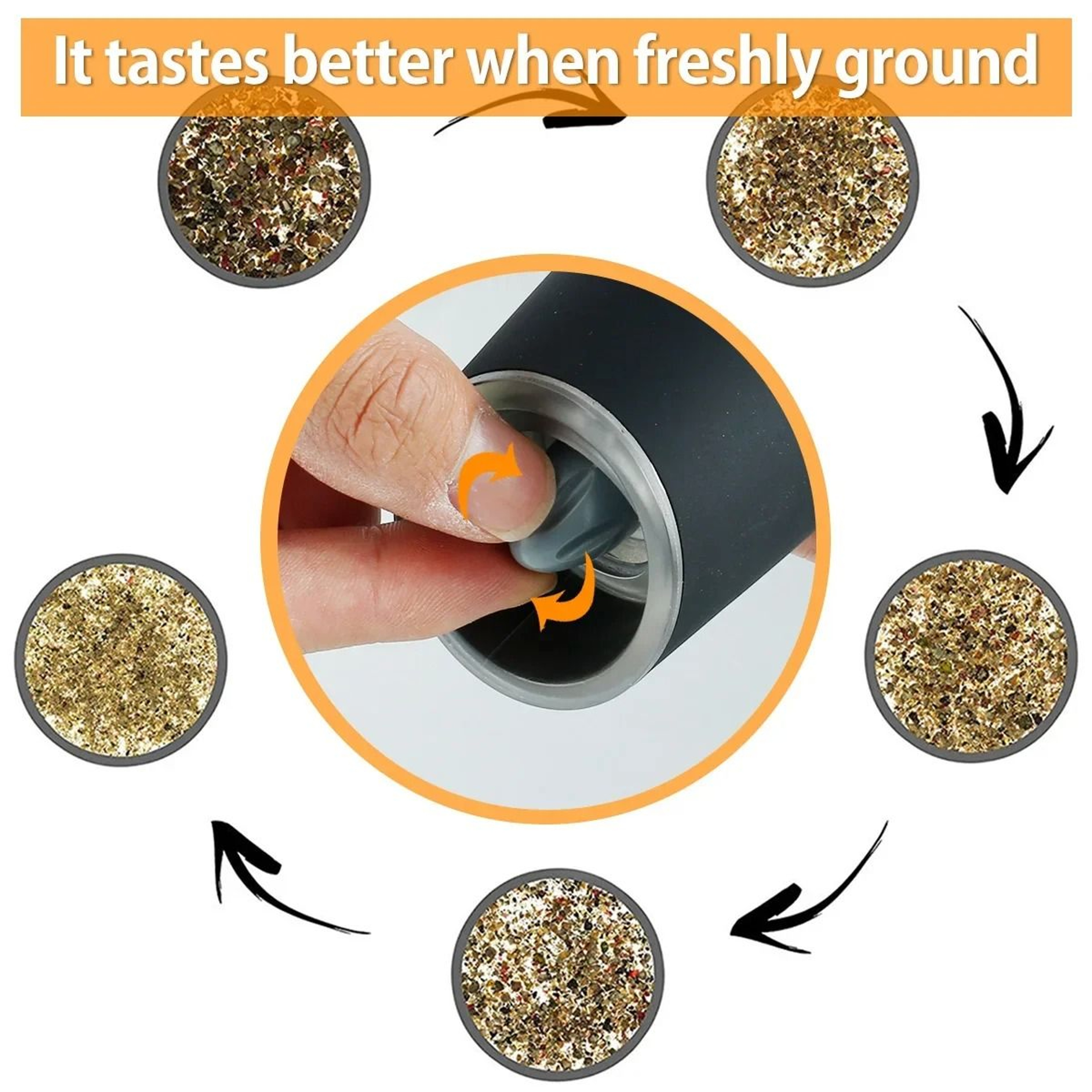 Electric Automatic Salt And Pepper Grinder With Gravity LED Light And Adjustable Coarseness 3