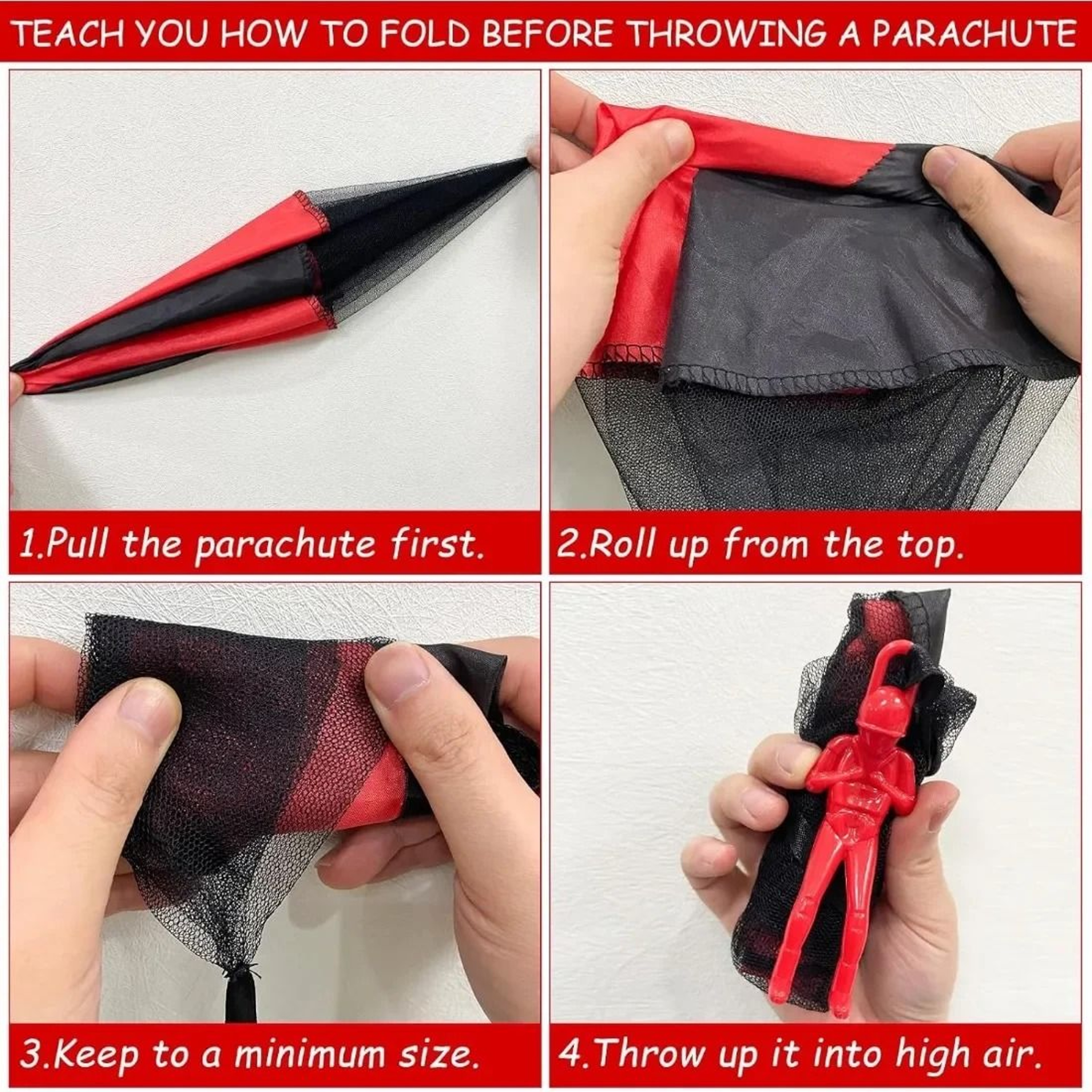 Outdoor Childrens Paratrooper Toy Educational Flying Sport Hand Throwing Mini Soldier Parachute 2