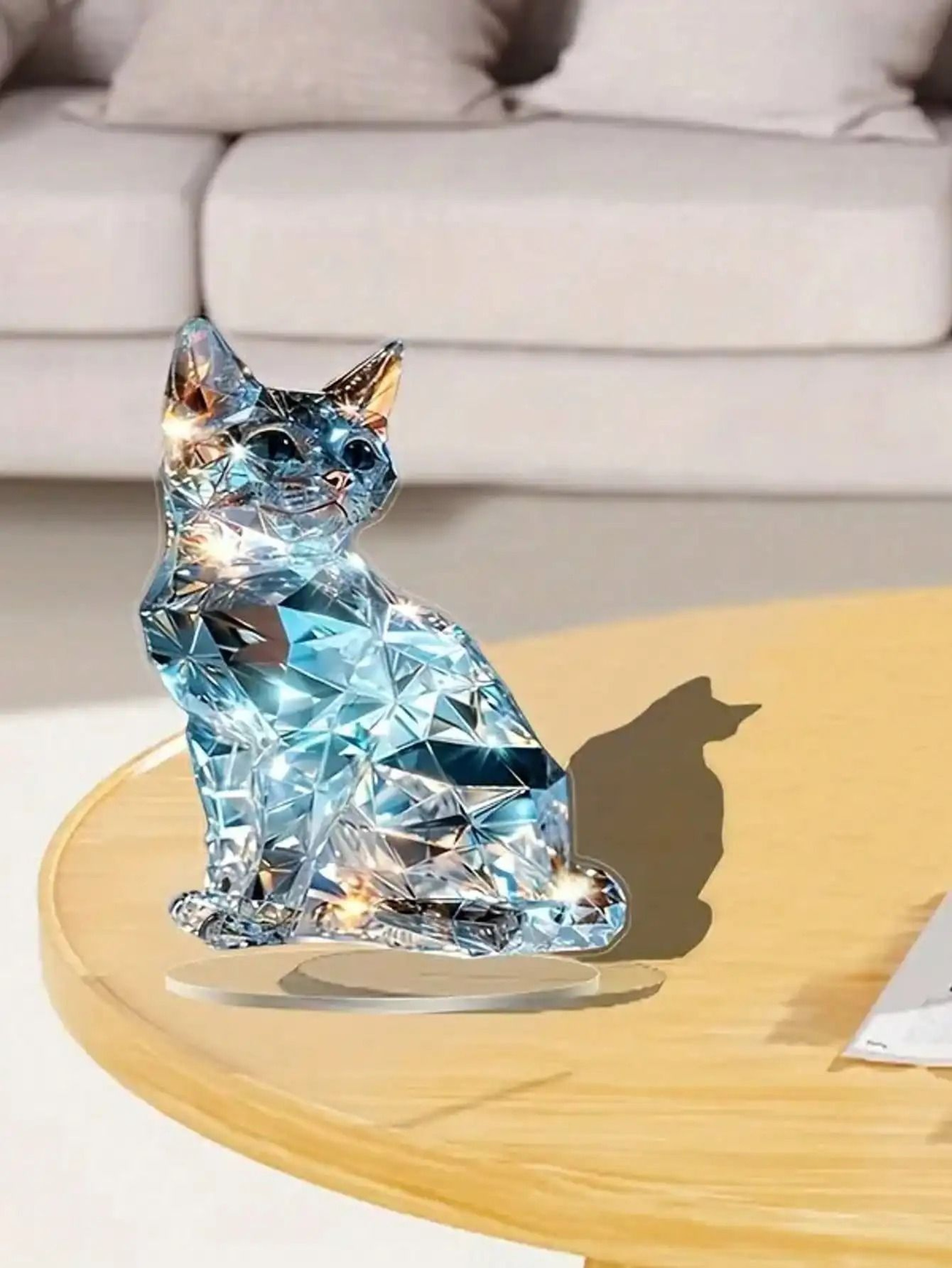 Elegant Exotic Cat Tabletop Decoration Animal Themed Home And Office Sculpture 9