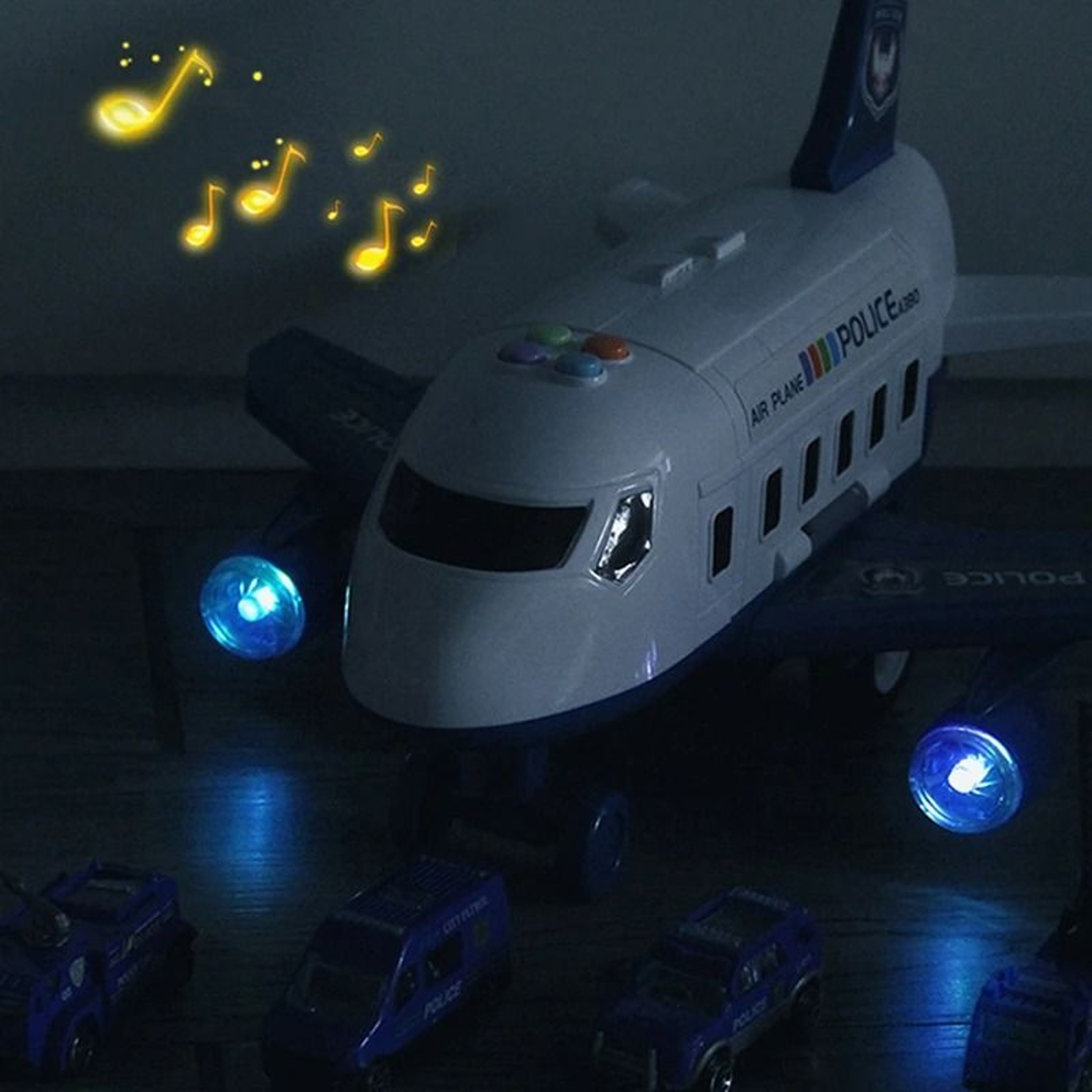 QWZ New Aircraft Simulation Track Inertia Toy Airplane With Lights And Music 3
