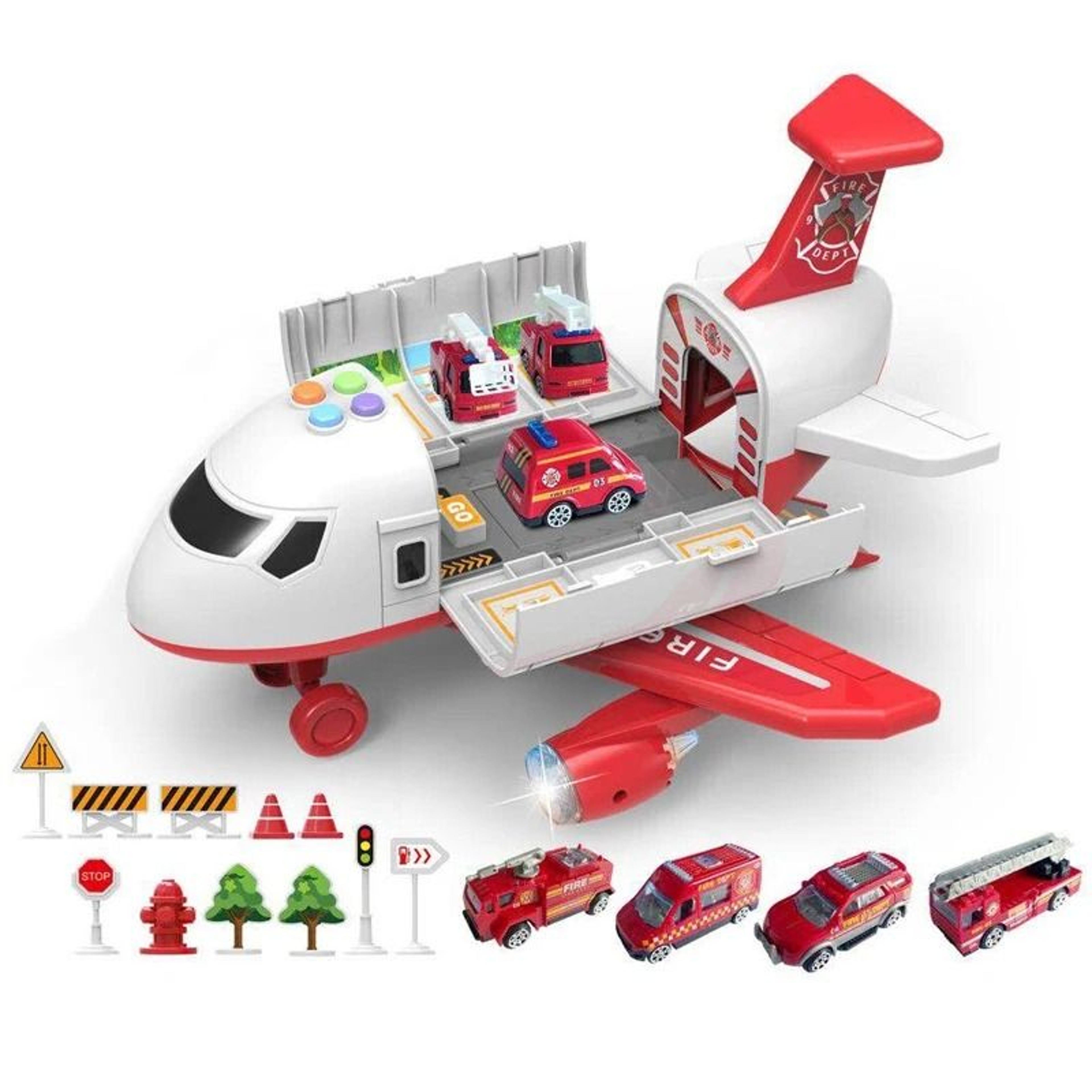 QWZ New Aircraft Simulation Track Inertia Toy Airplane With Lights And Music 6