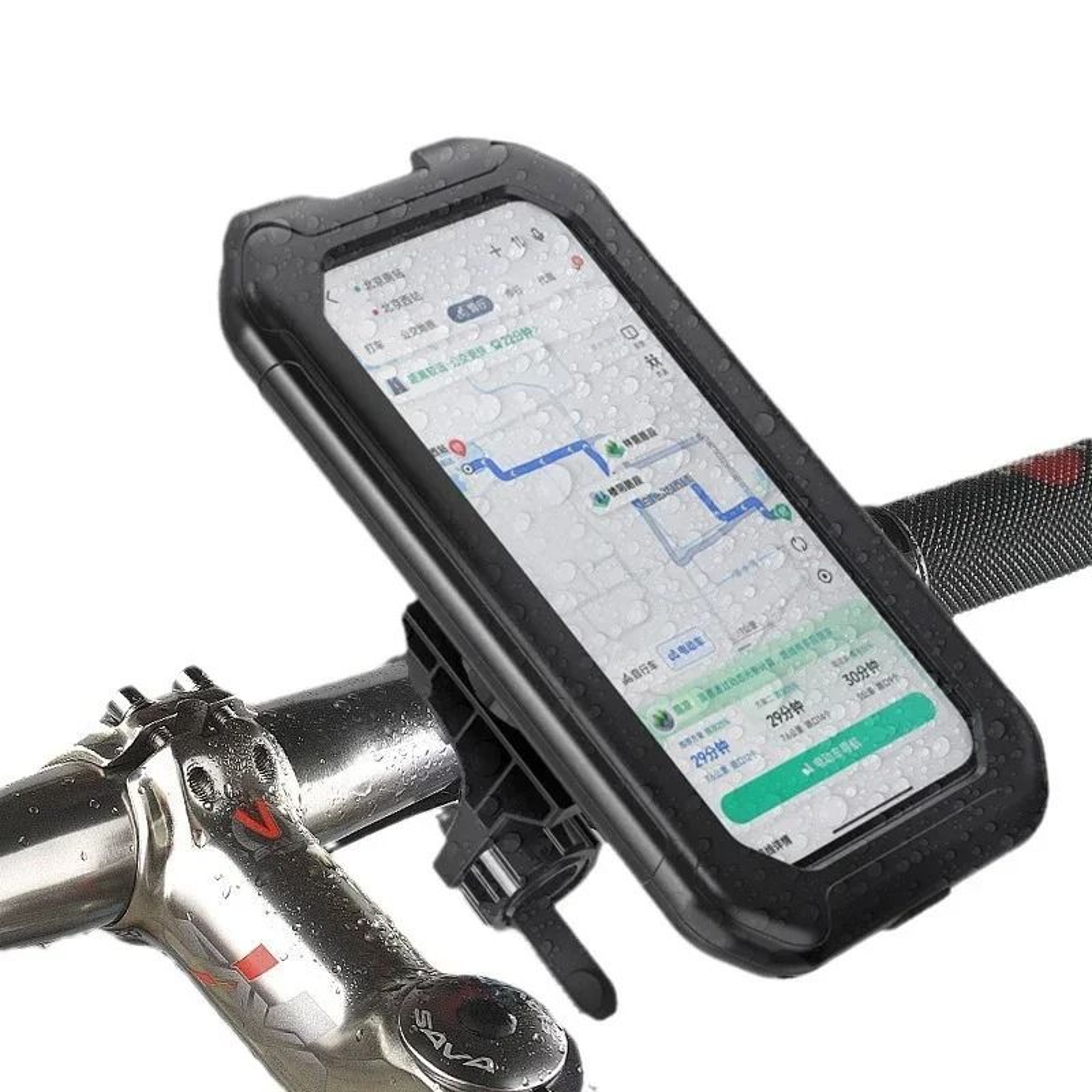 Waterproof Motorcycle  Bicycle Phone Holder 360 Rotating Adjustable GPS Stand 6