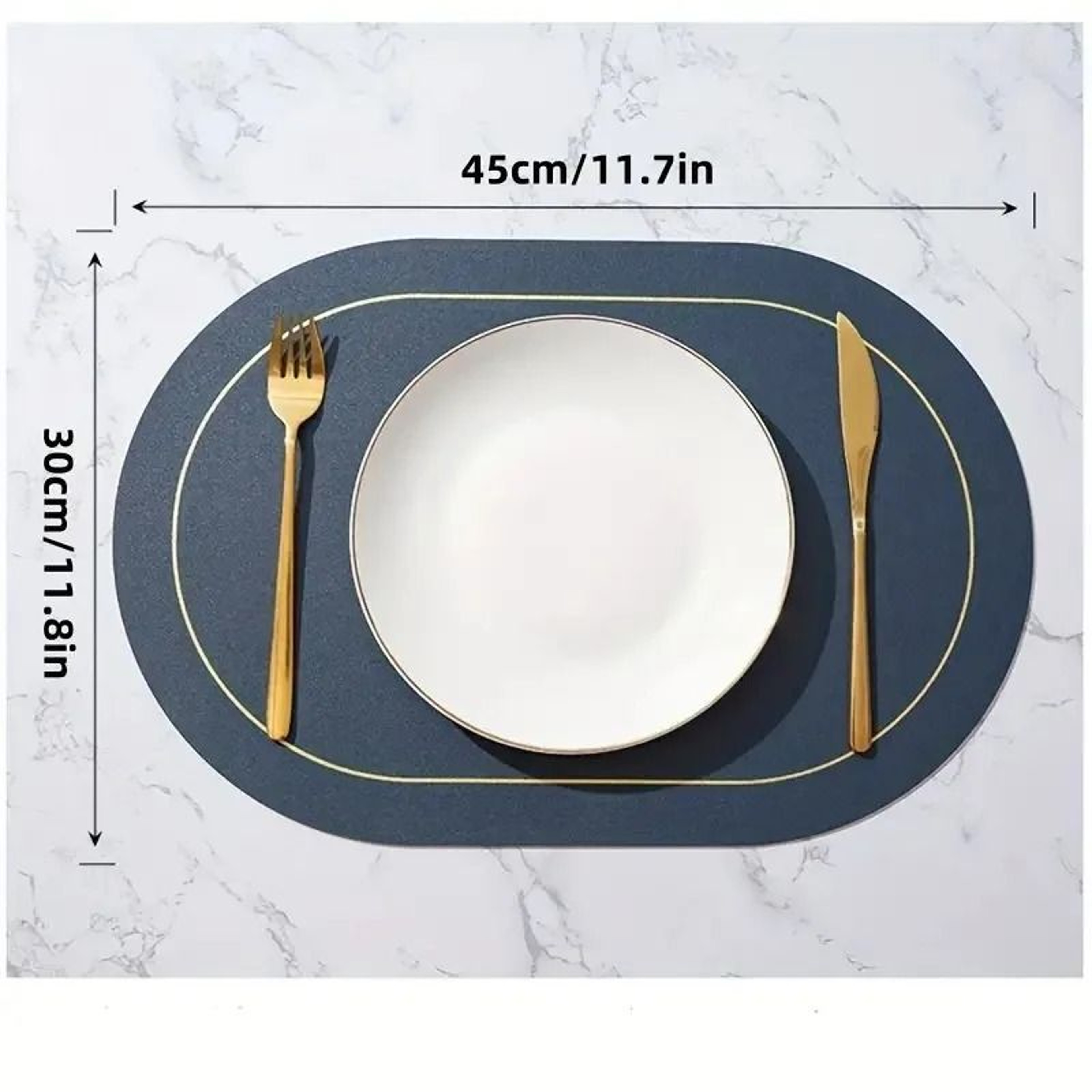 Premium Leather Table Placemats Set  HeatResistant  Waterproof Dining Decor 4
