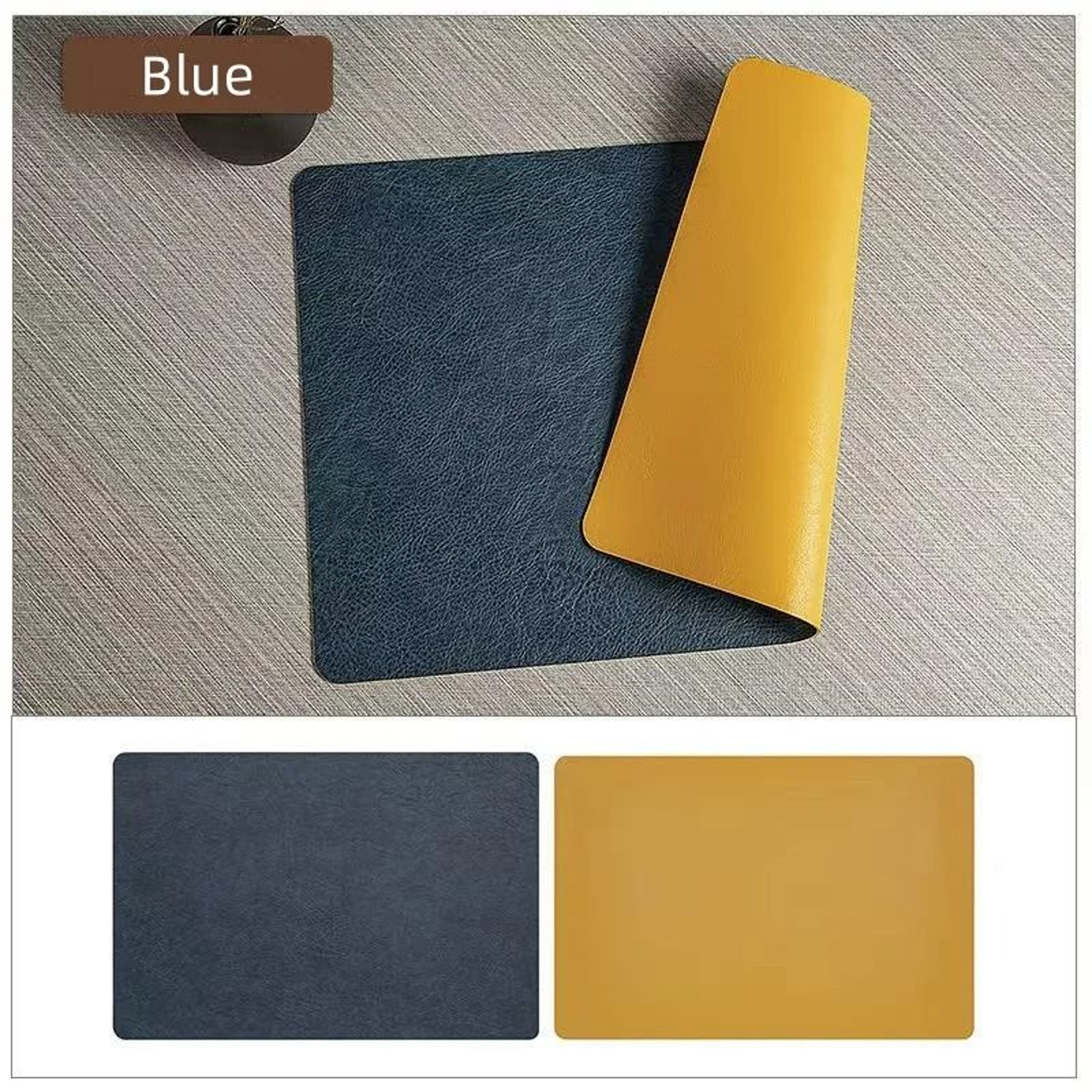 Square Faux Leather Kitchen Dining Placemats  HeatResistant Insulation Table Mats 9