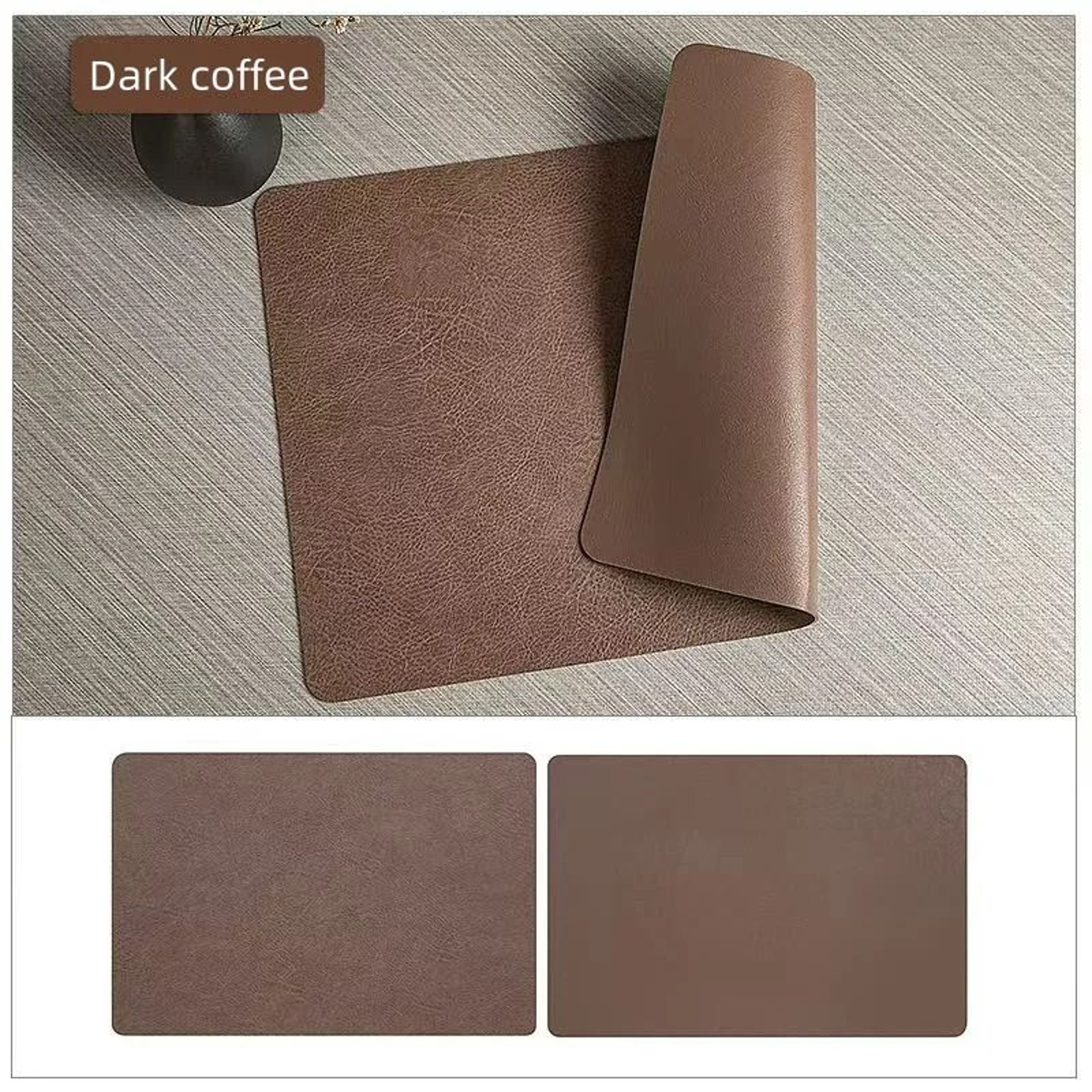 Square Faux Leather Kitchen Dining Placemats  HeatResistant Insulation Table Mats 11