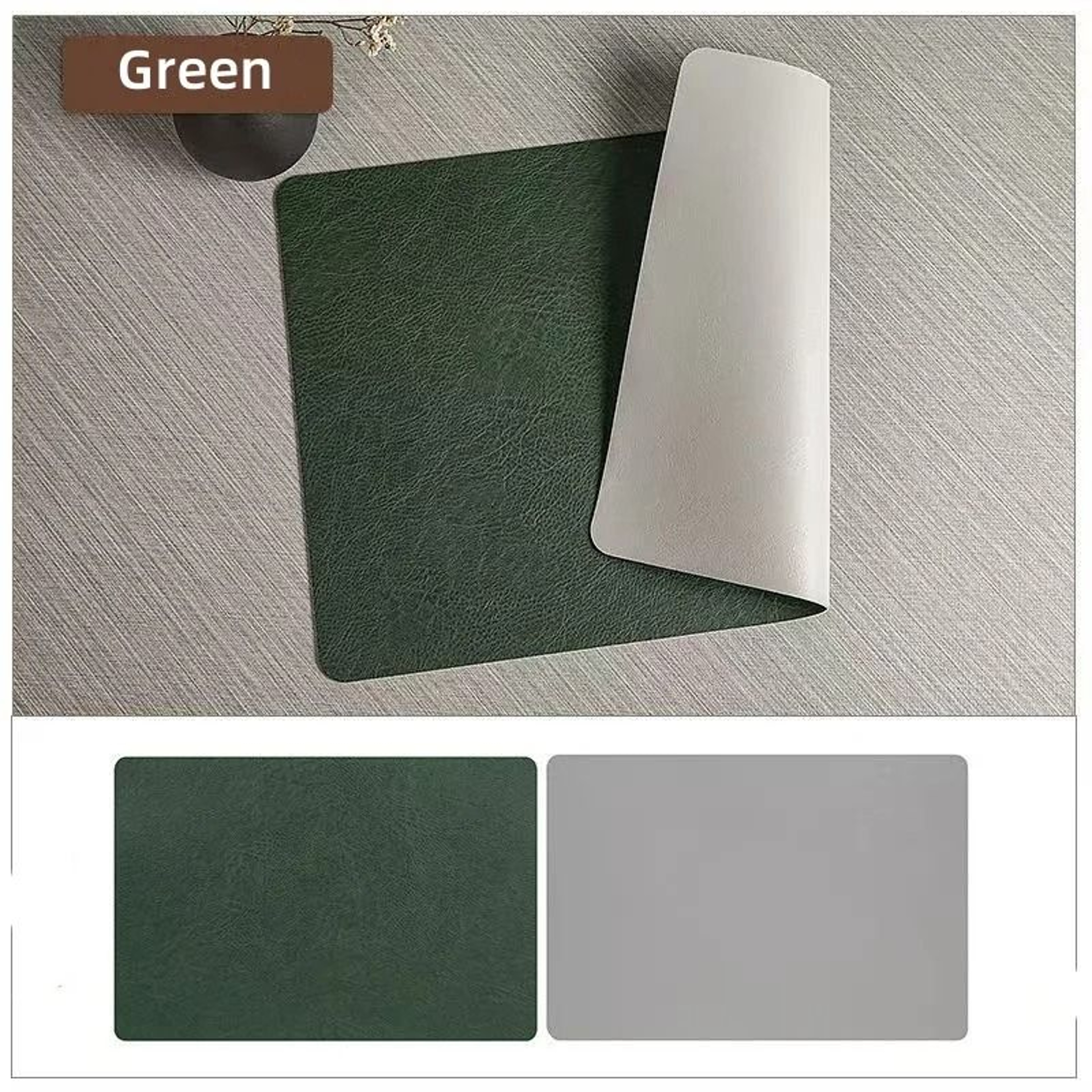 Square Faux Leather Kitchen Dining Placemats  HeatResistant Insulation Table Mats 8